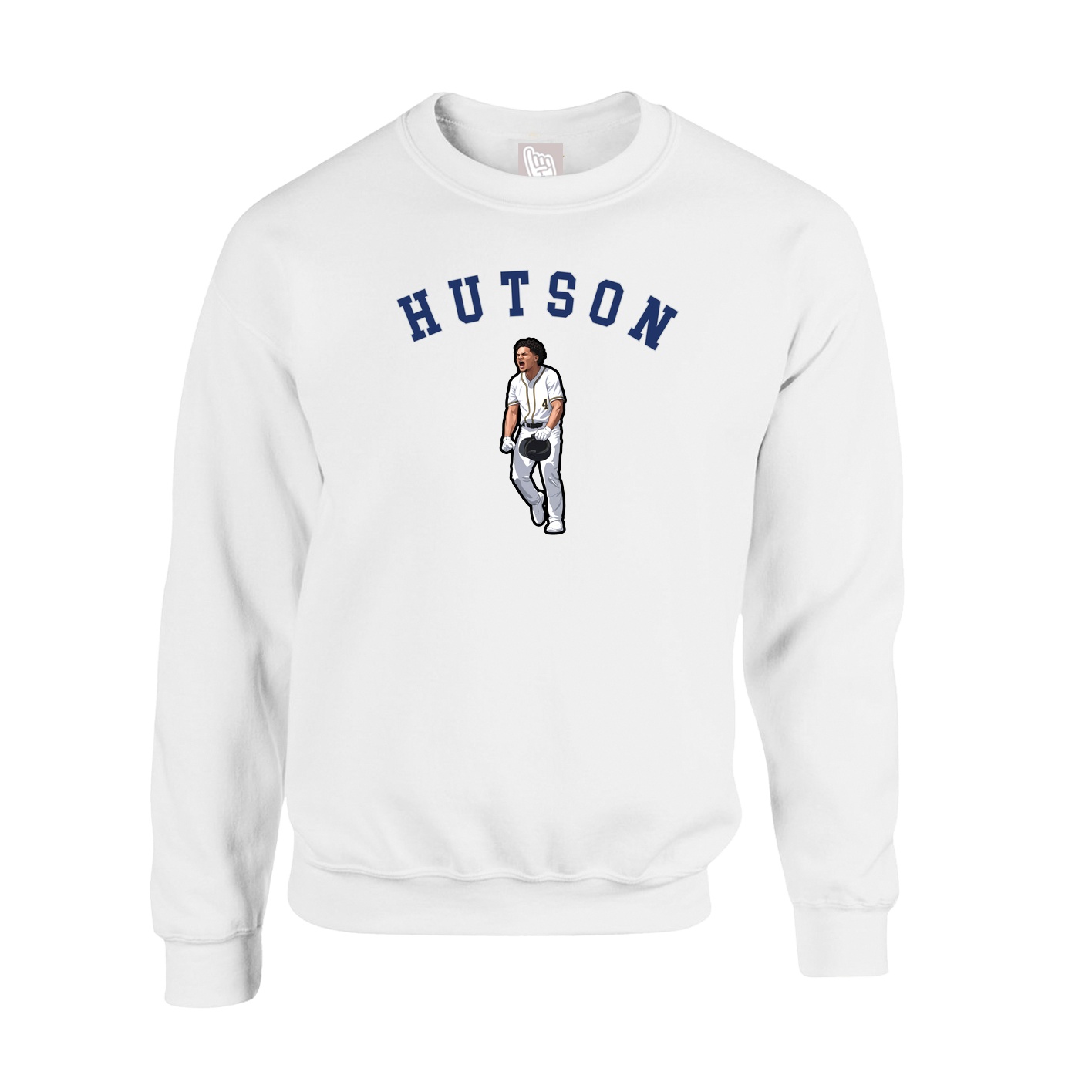 Fleece Crew — Shirsey Arch in White