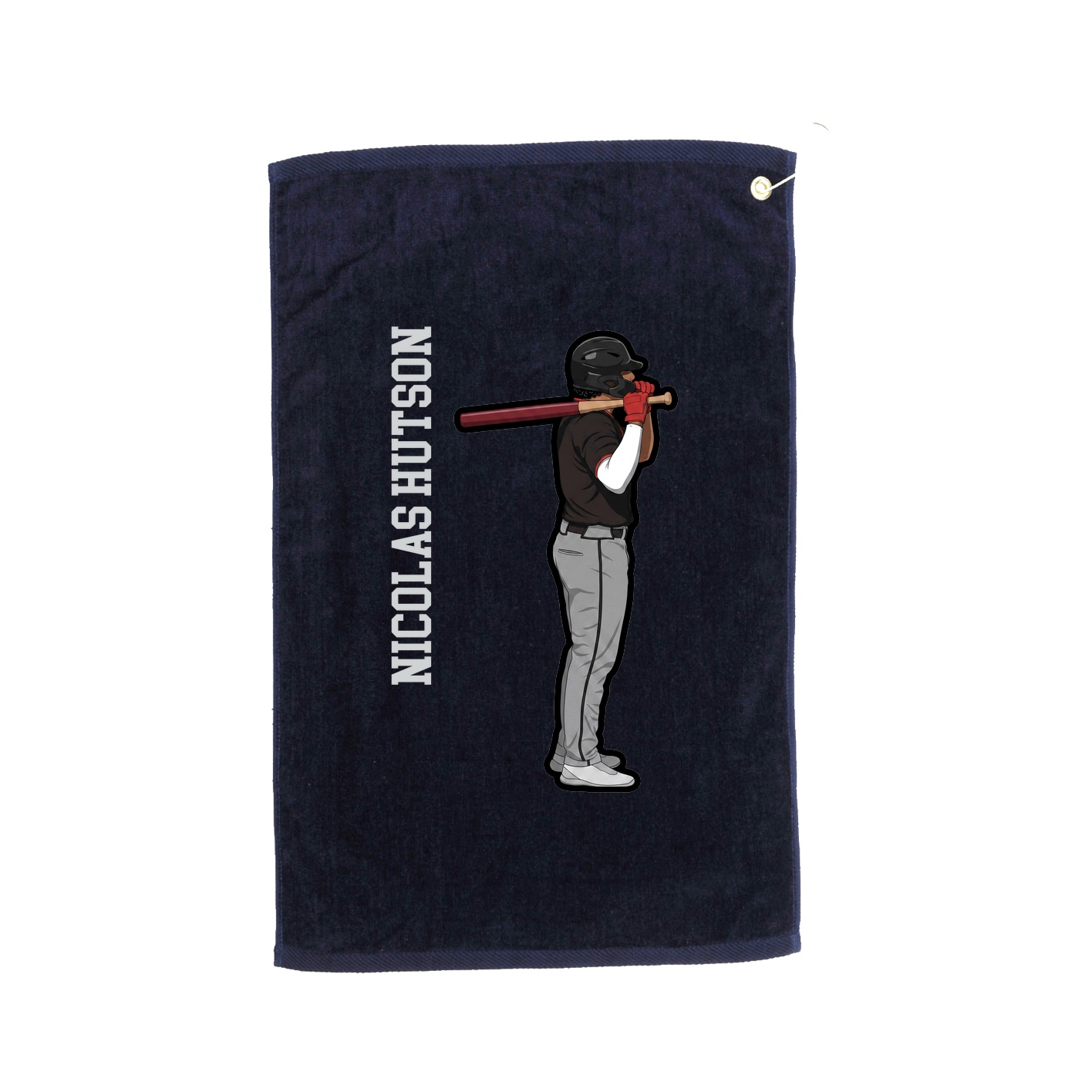 Golf Towel — Name Vertical in Navy