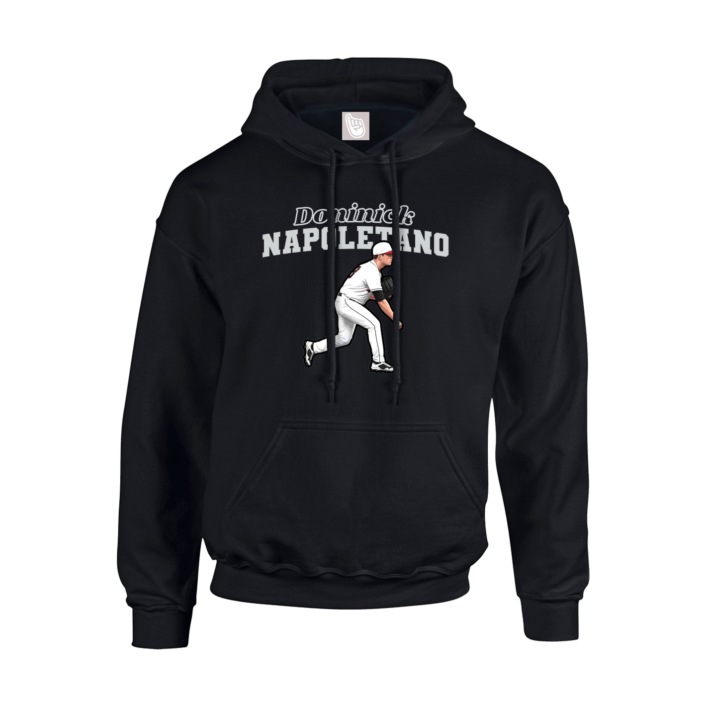 Youth Hoodie — Name Arch in Black