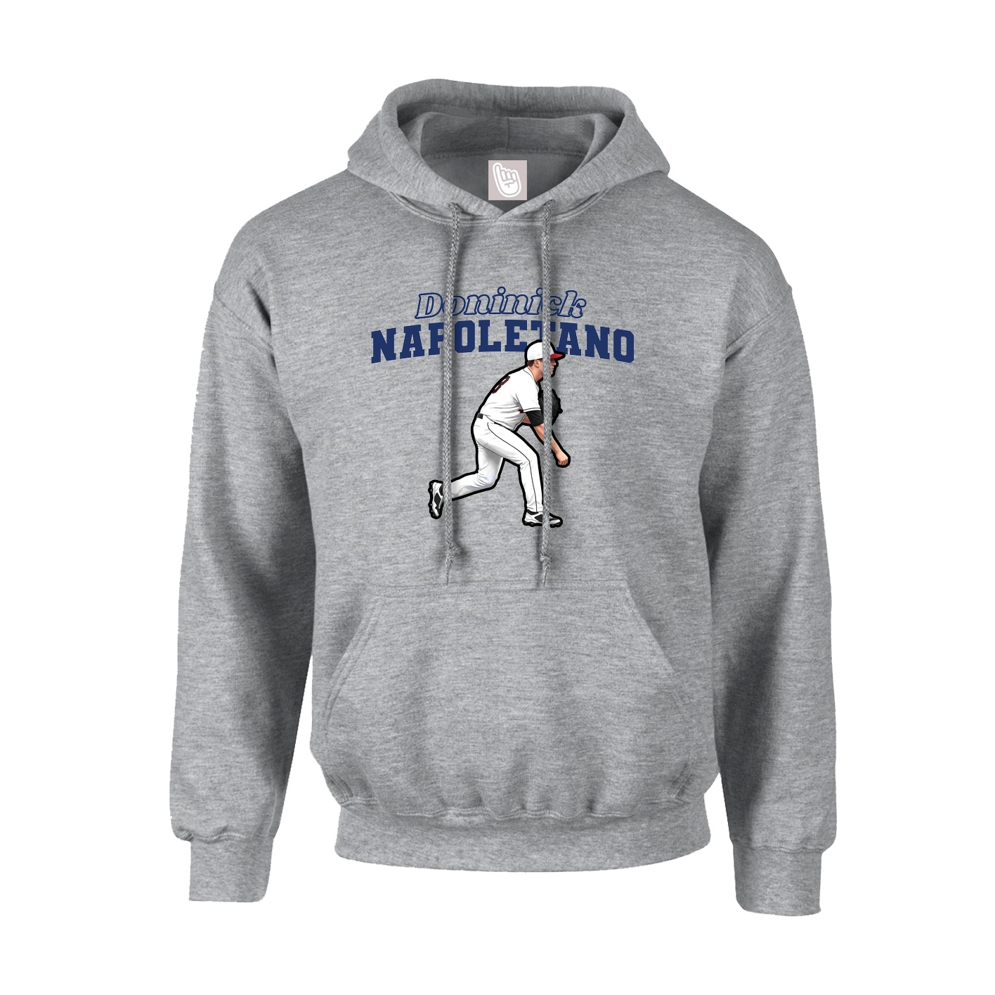 Youth Hoodie — Name Arch in Grey