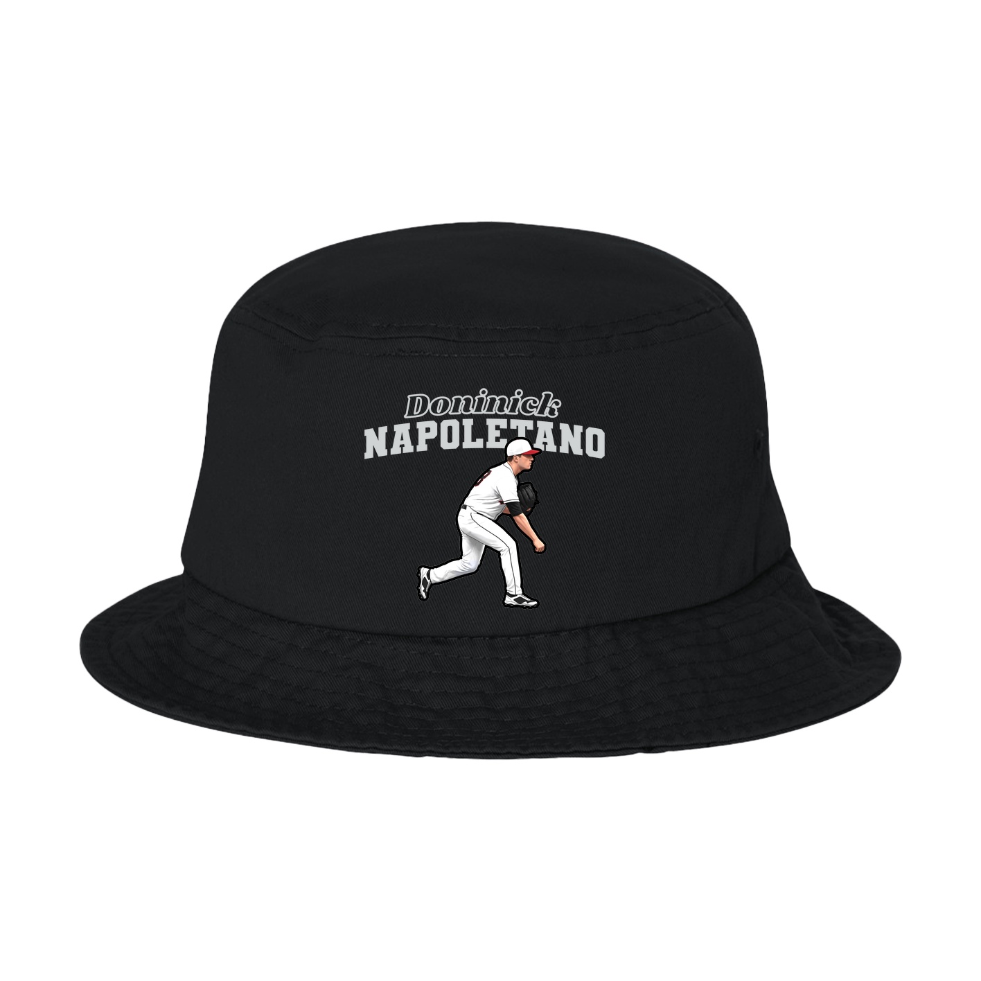 Bucket Cap — Name Arch in Black