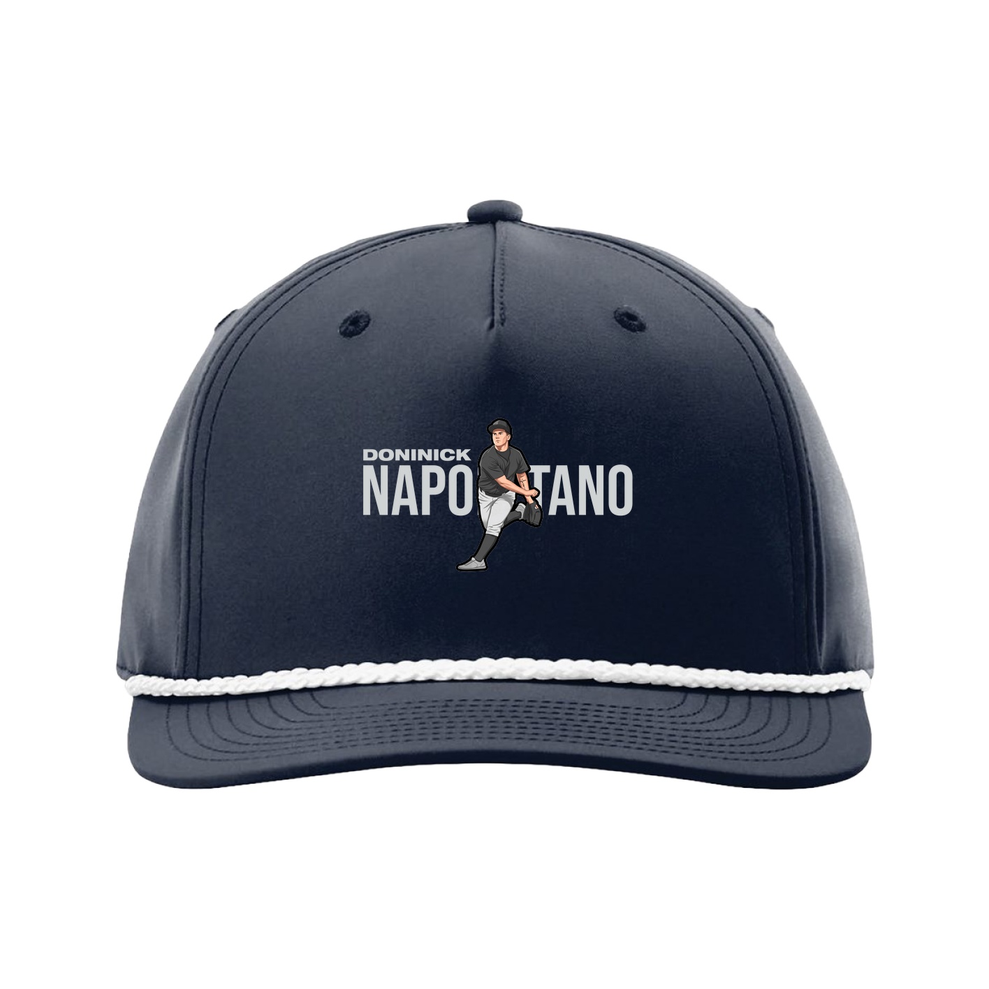 Five-Panel Classic Rope Cap — Player Name in Navy