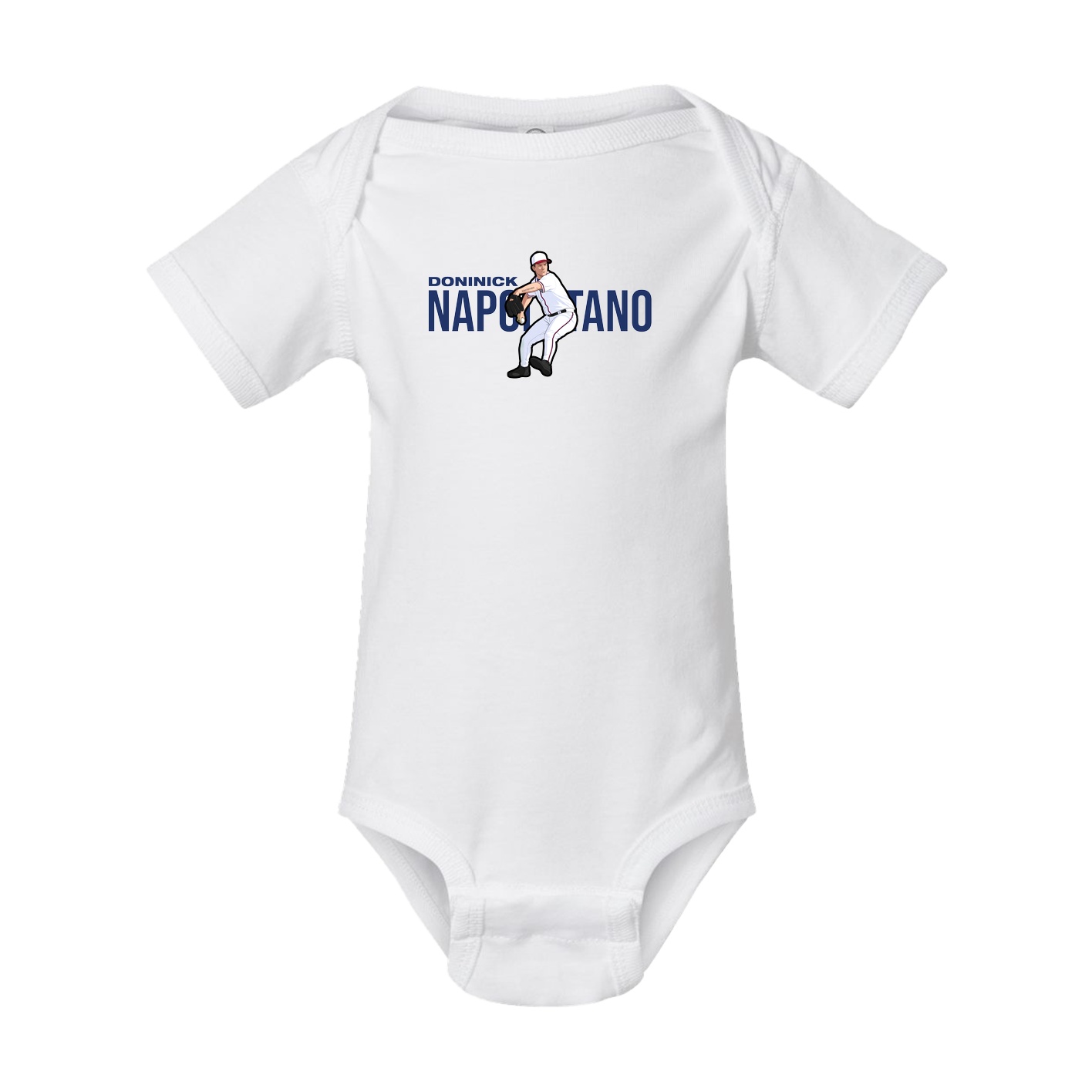 Baby Onesie — Player Name in White