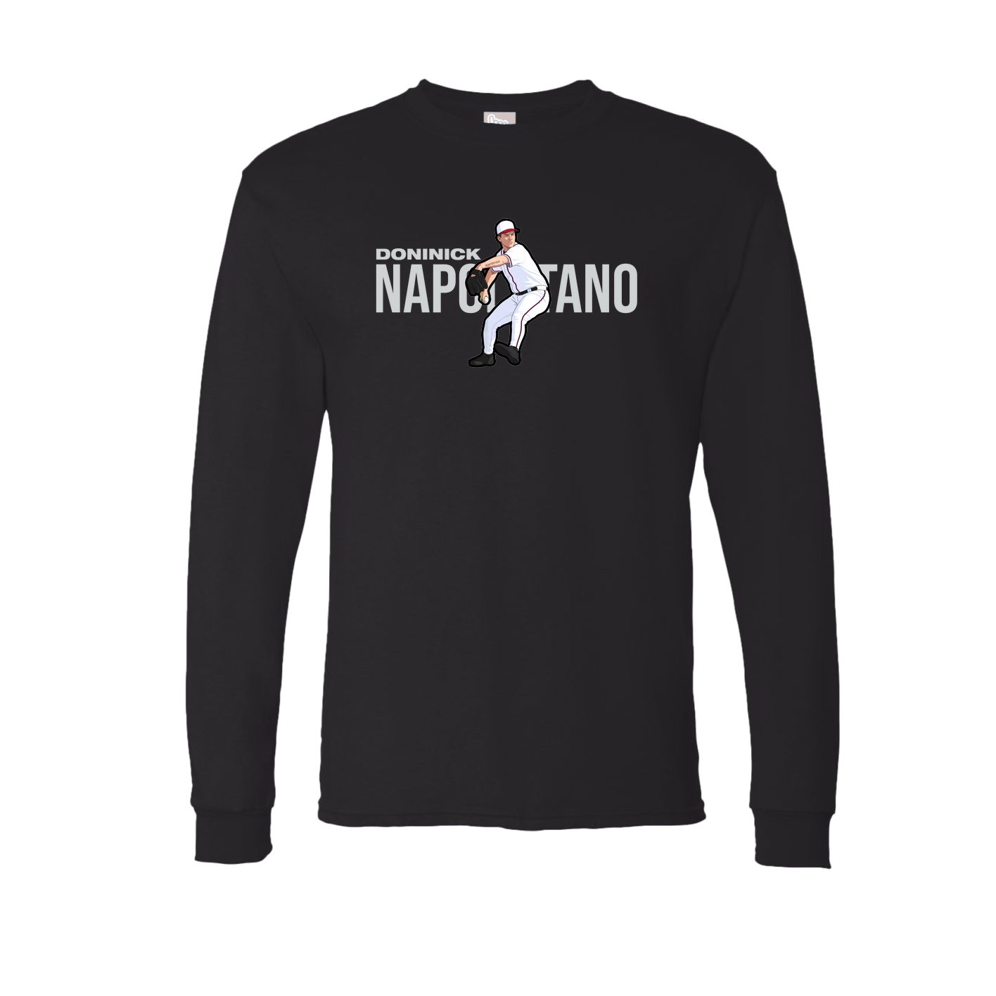 Long Sleeve Tee — Player Name in Black