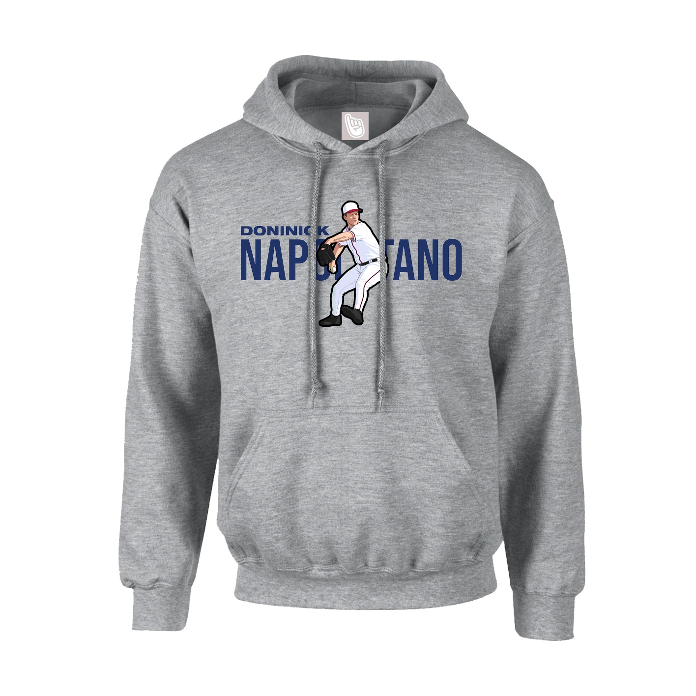 Youth Hoodie — Player Name in Grey