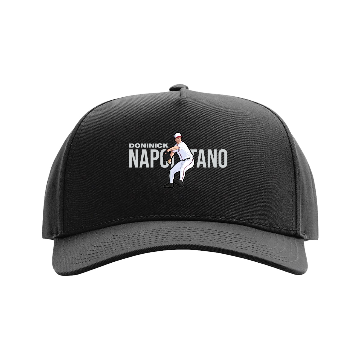 Full Fabric Five-Panel Champ Cap — Player Name in Black
