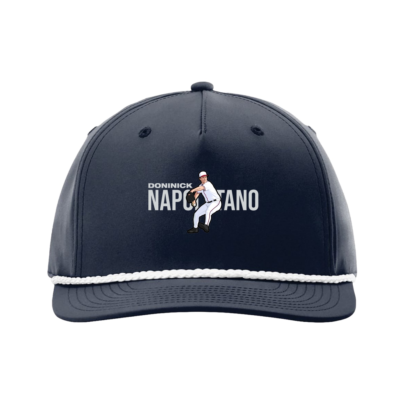 Five-Panel Classic Rope Cap — Player Name in Navy