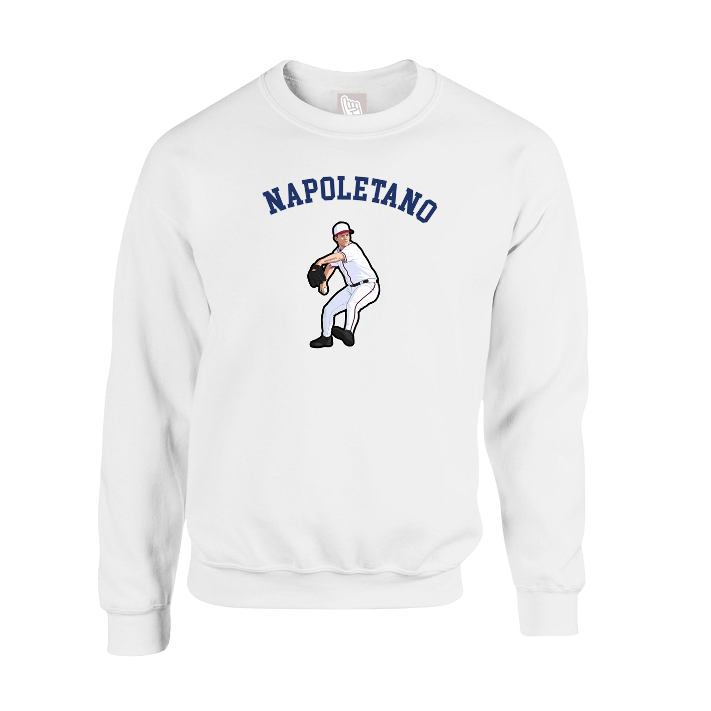 Fleece Crew — Shirsey Arch in White