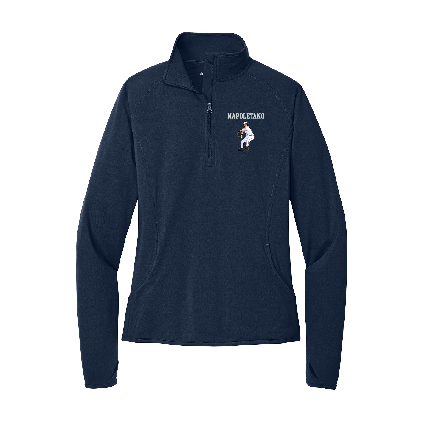 Women's Q-Zip Pullover — Shirsey in Navy