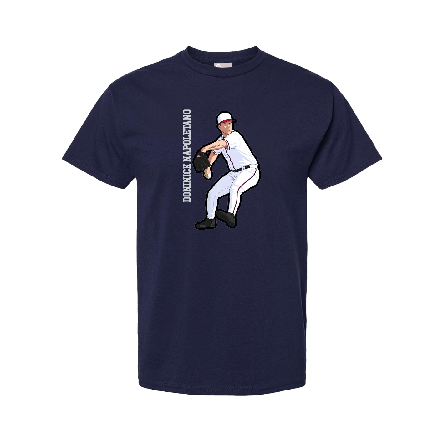 Tee — Name Vertical in Navy