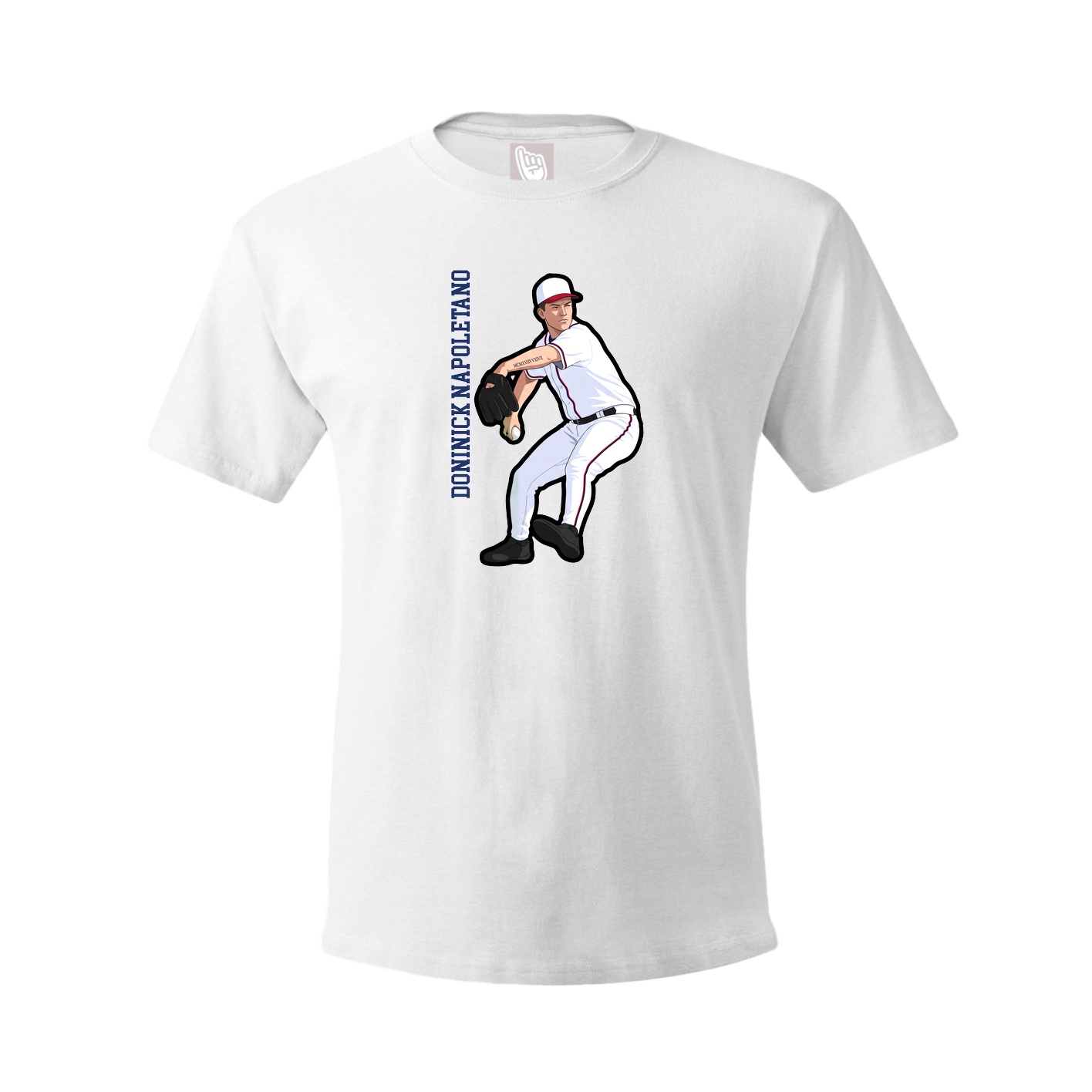 Tee — Name Vertical in White