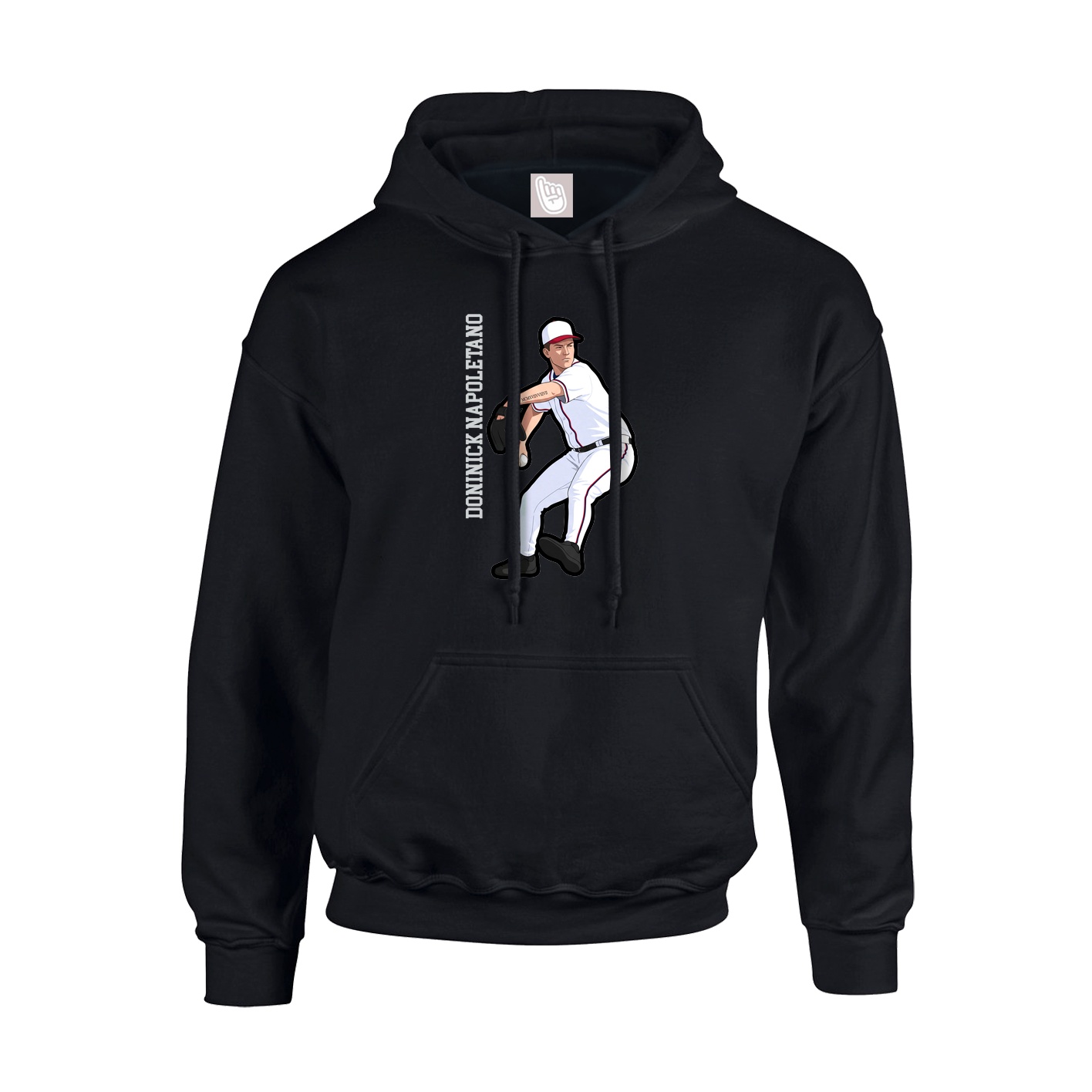 Youth Hoodie — Name Vertical in Black