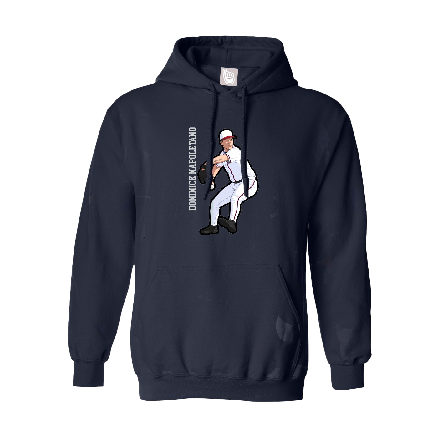 Youth Hoodie — Name Vertical in Navy