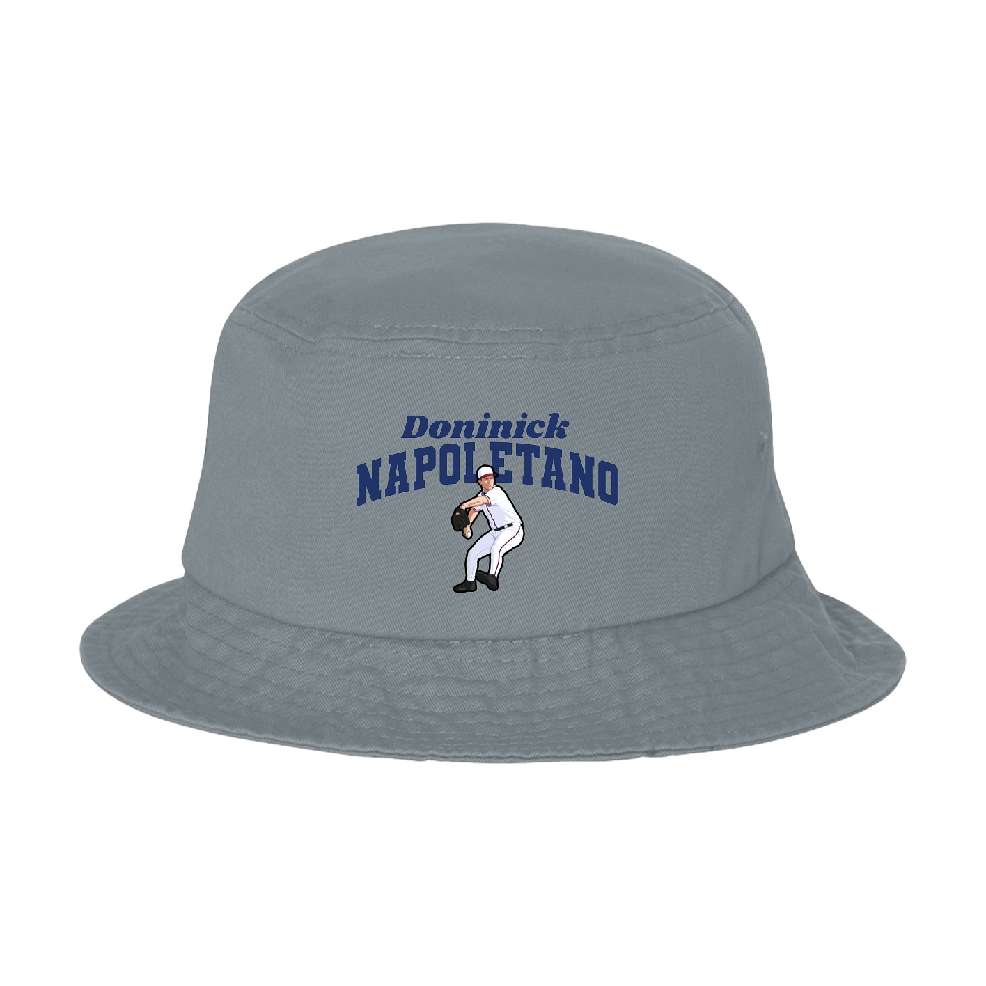 Bucket Cap — Signature Arch in Grey