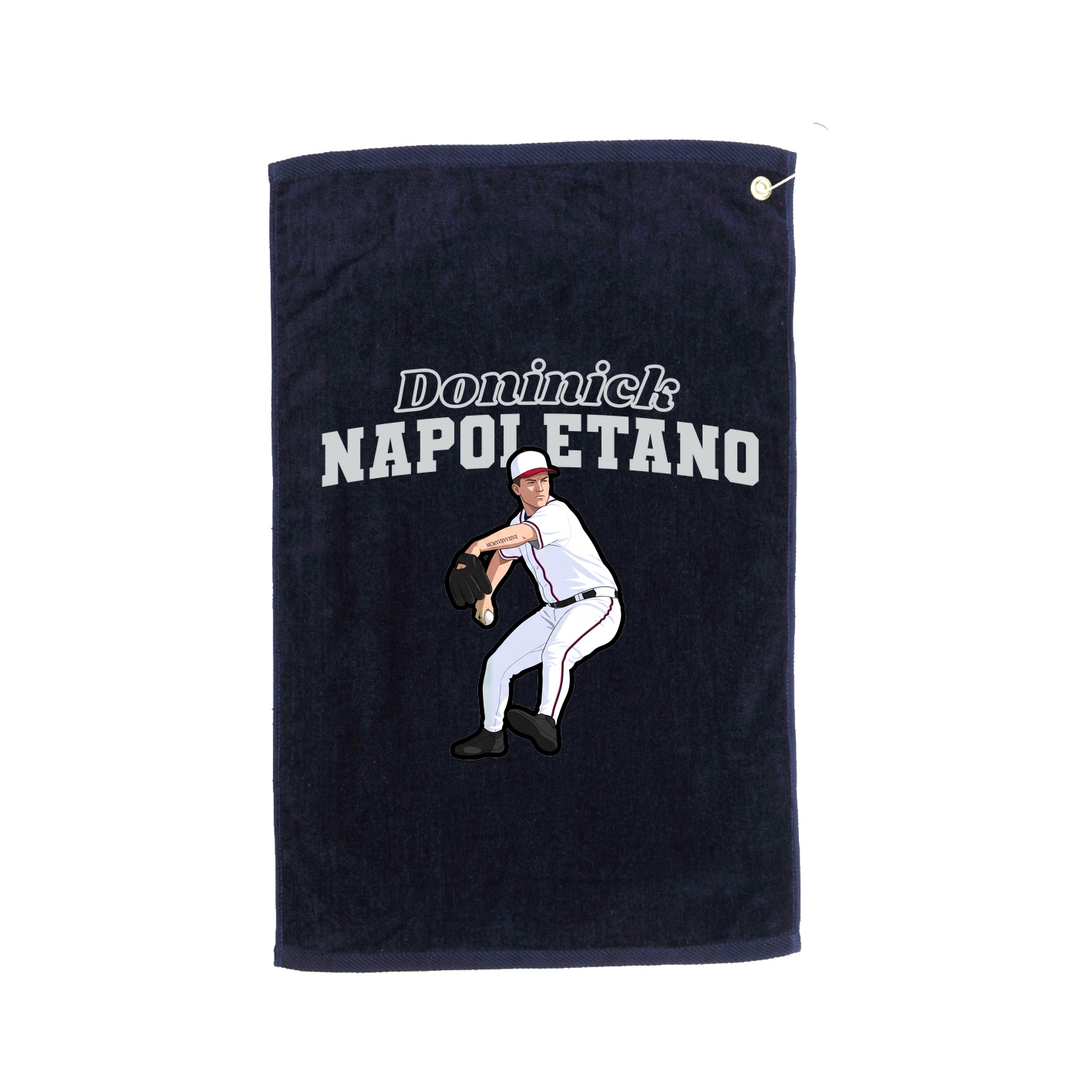 Golf Towel — Name Arch in Navy