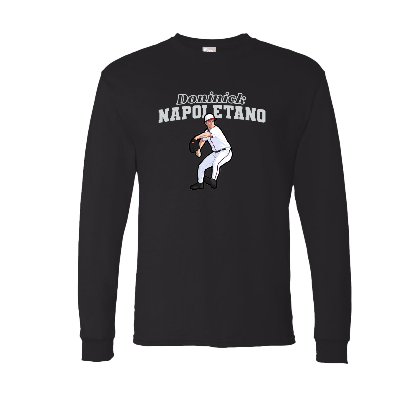 Long Sleeve Tee — Name Arch in Black