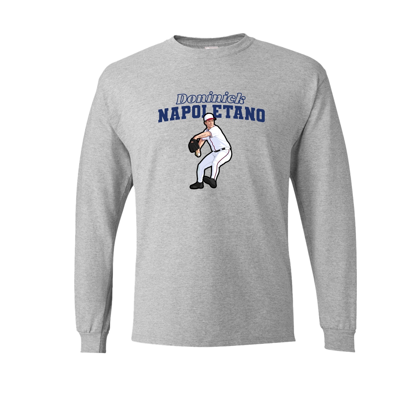 Long Sleeve Tee — Name Arch in Grey