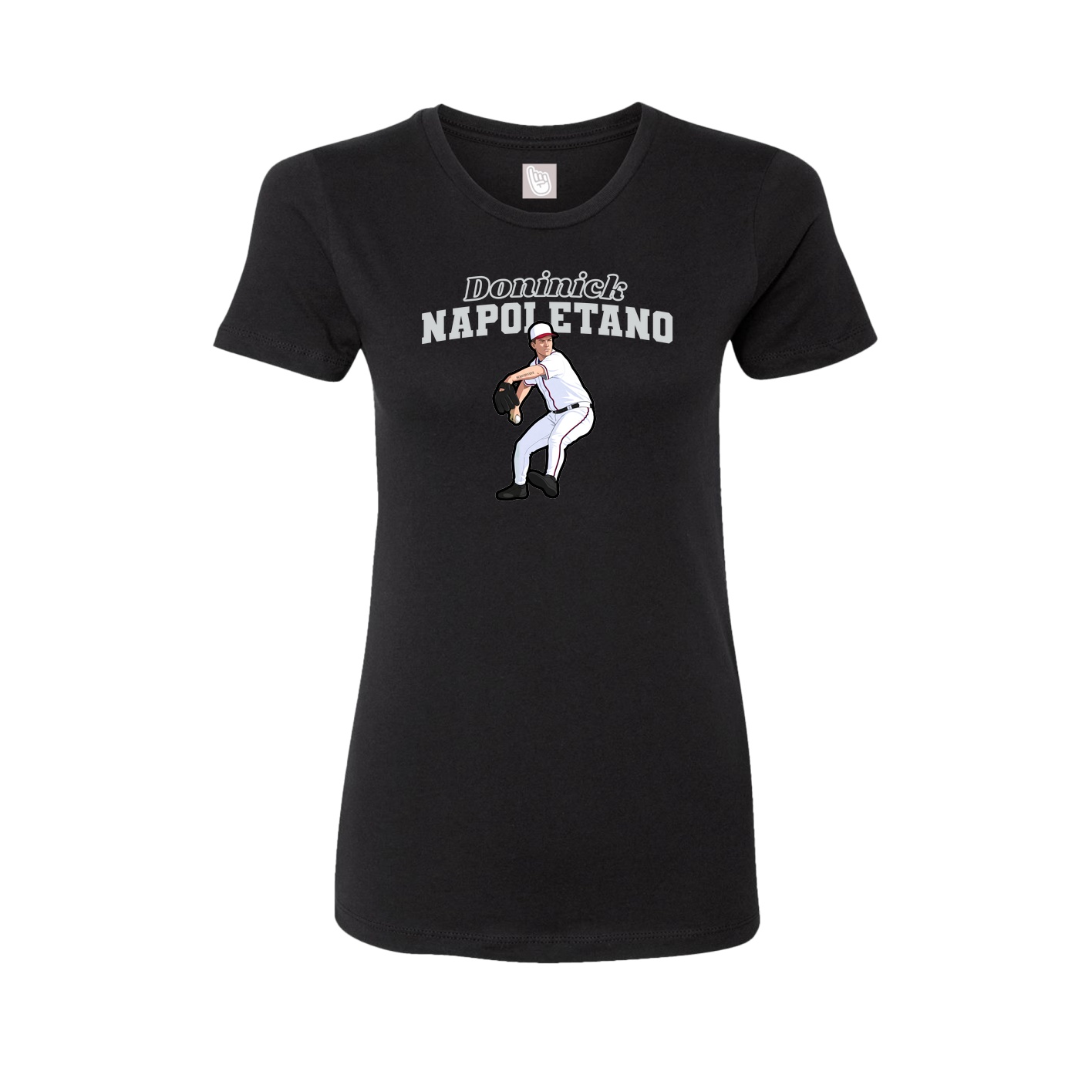 Womens Tee — Name Arch in Black