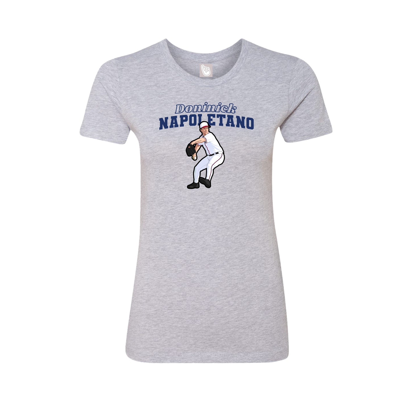 Womens Tee — Name Arch in Grey