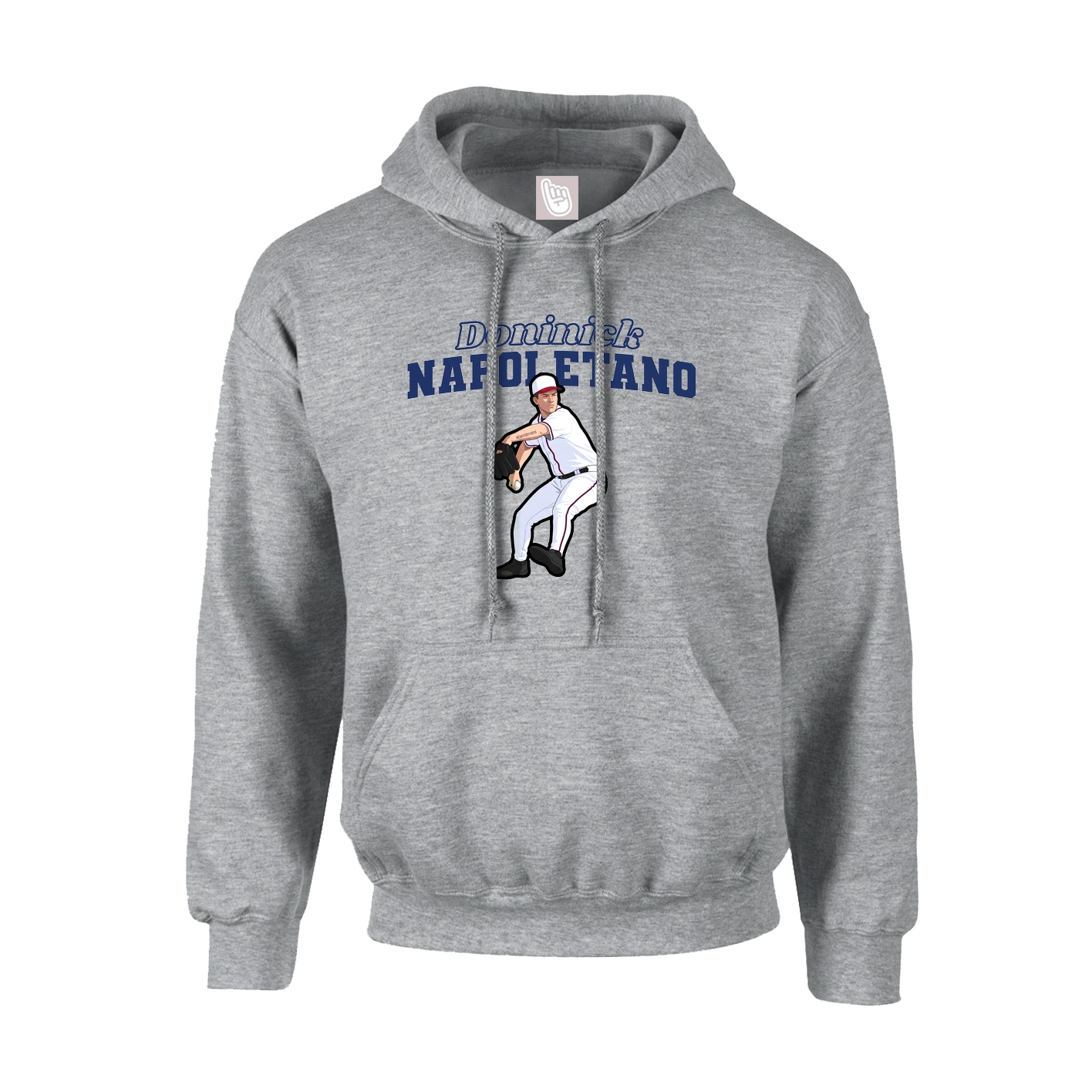 Youth Hoodie — Name Arch in Grey
