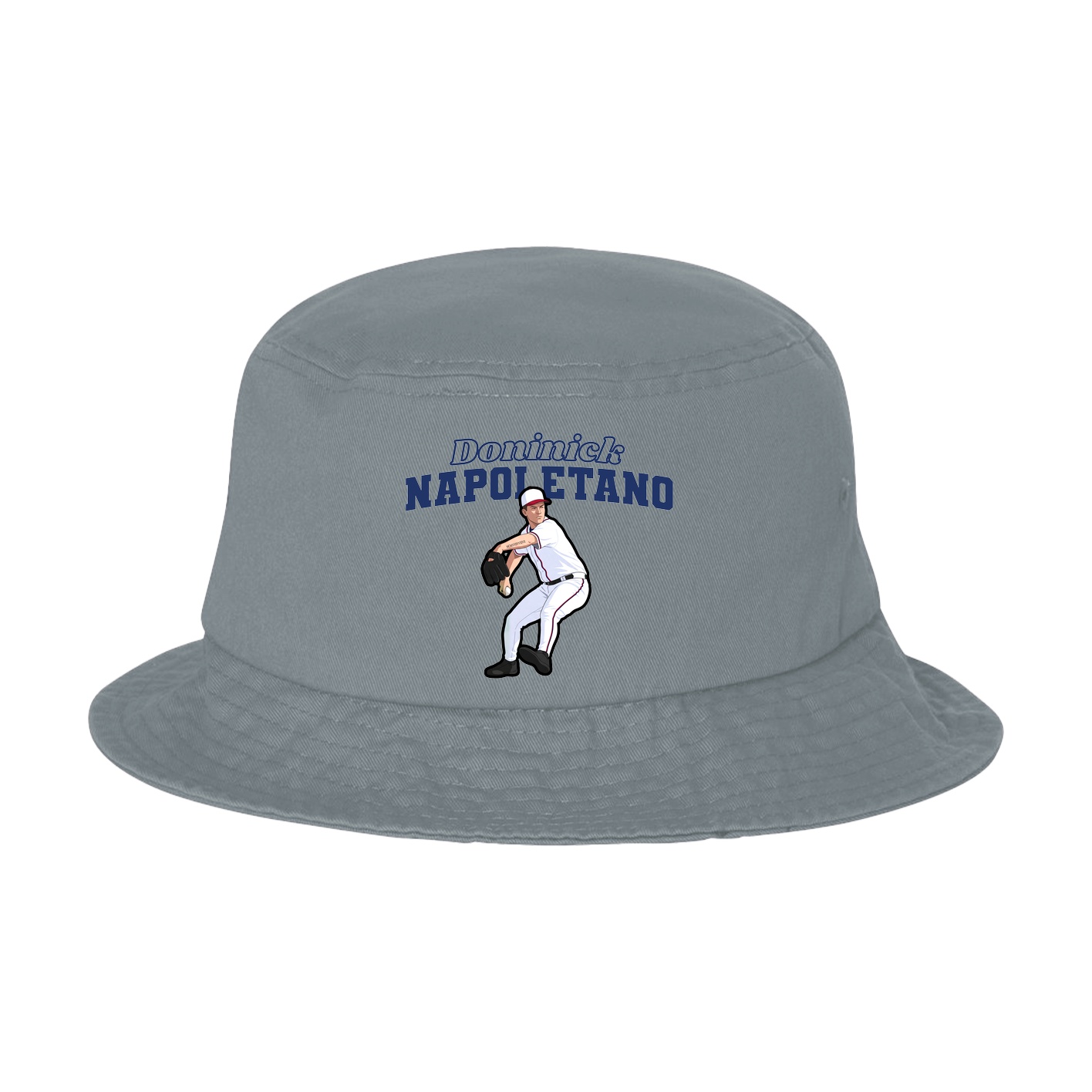 Bucket Cap — Name Arch in Grey