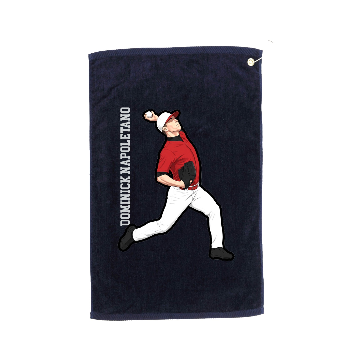Golf Towel — Name Vertical in Navy
