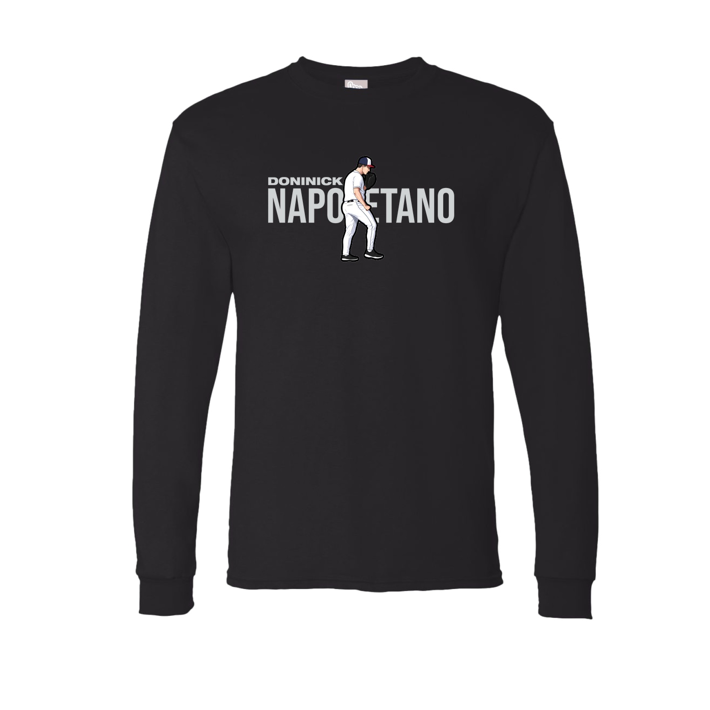 Long Sleeve Tee — Player Name in Black