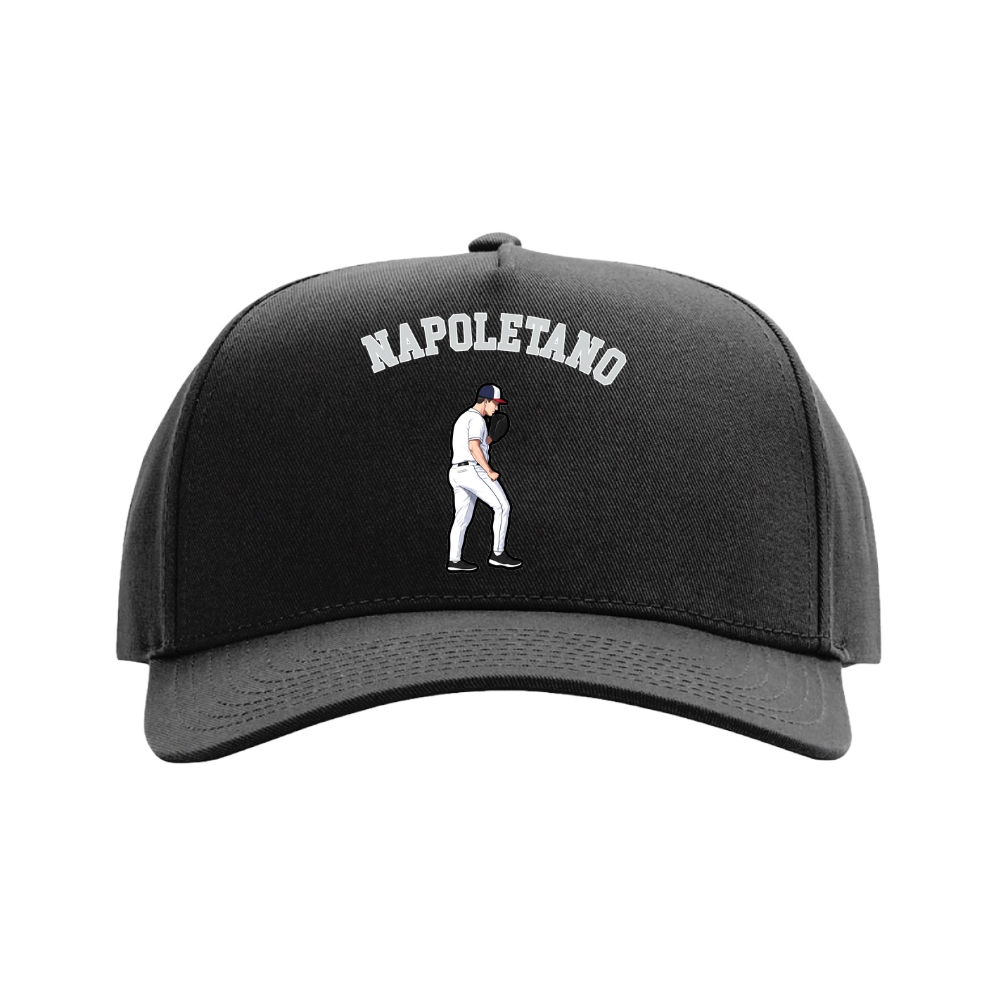 Full Fabric Five-Panel Champ Cap — Shirsey Arch in Black