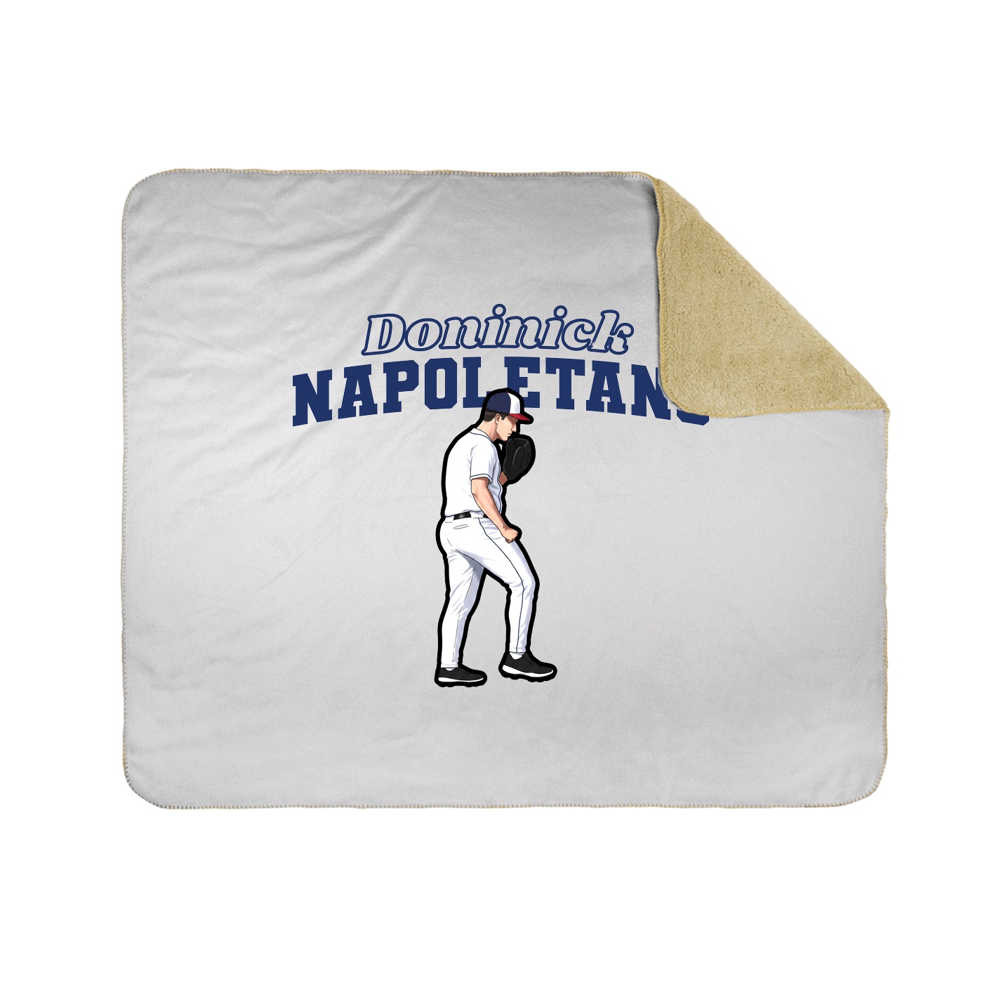 Throw Blanket — Name Arch in White