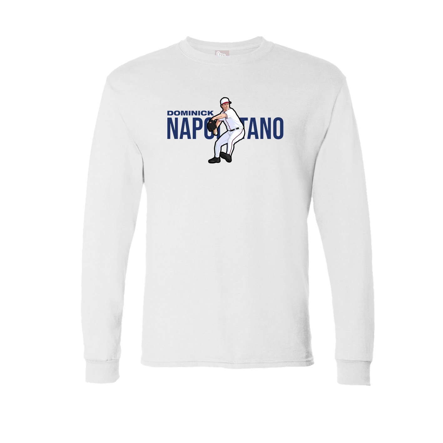 Long Sleeve Tee — Player Name in White
