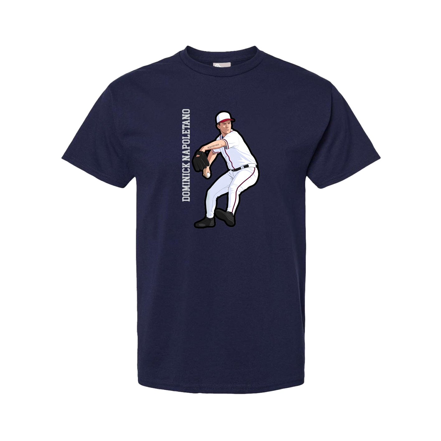 Youth Tee — Name Vertical in Navy
