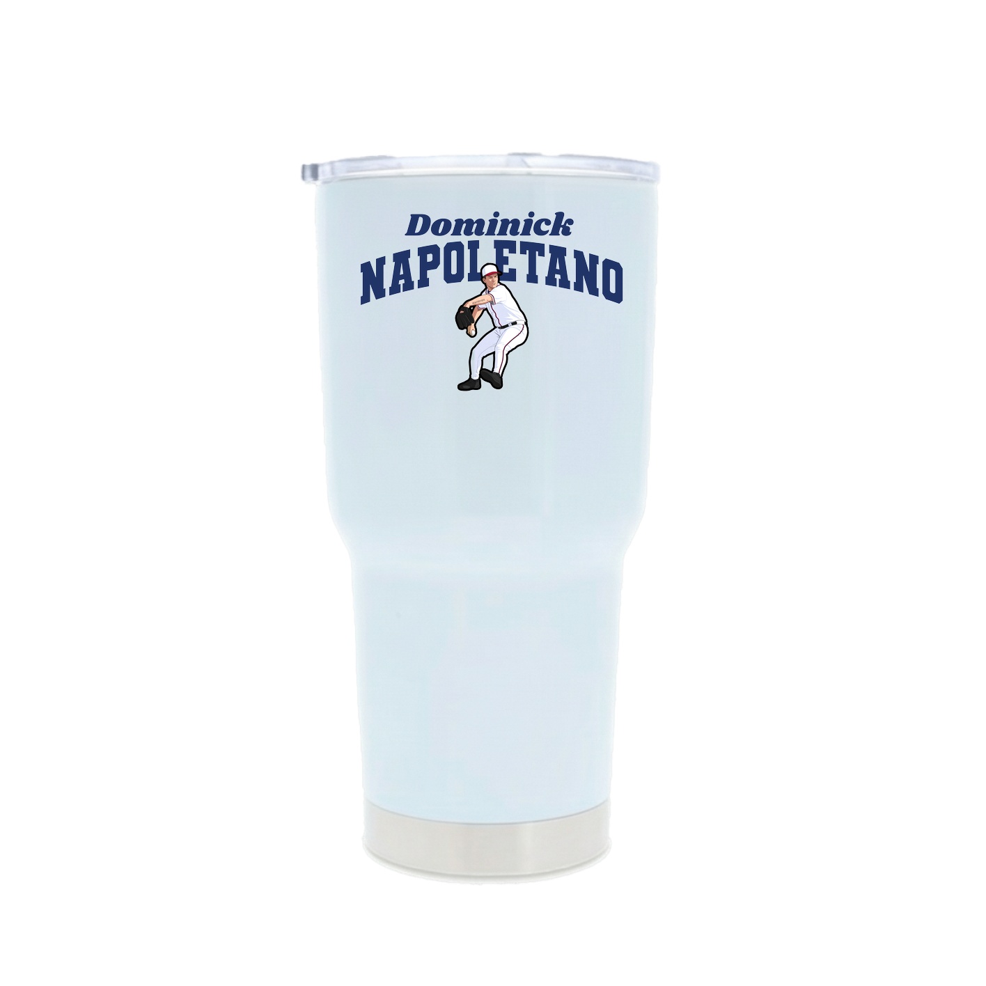 30oz Stainless Steel Tumbler — Signature Arch in White