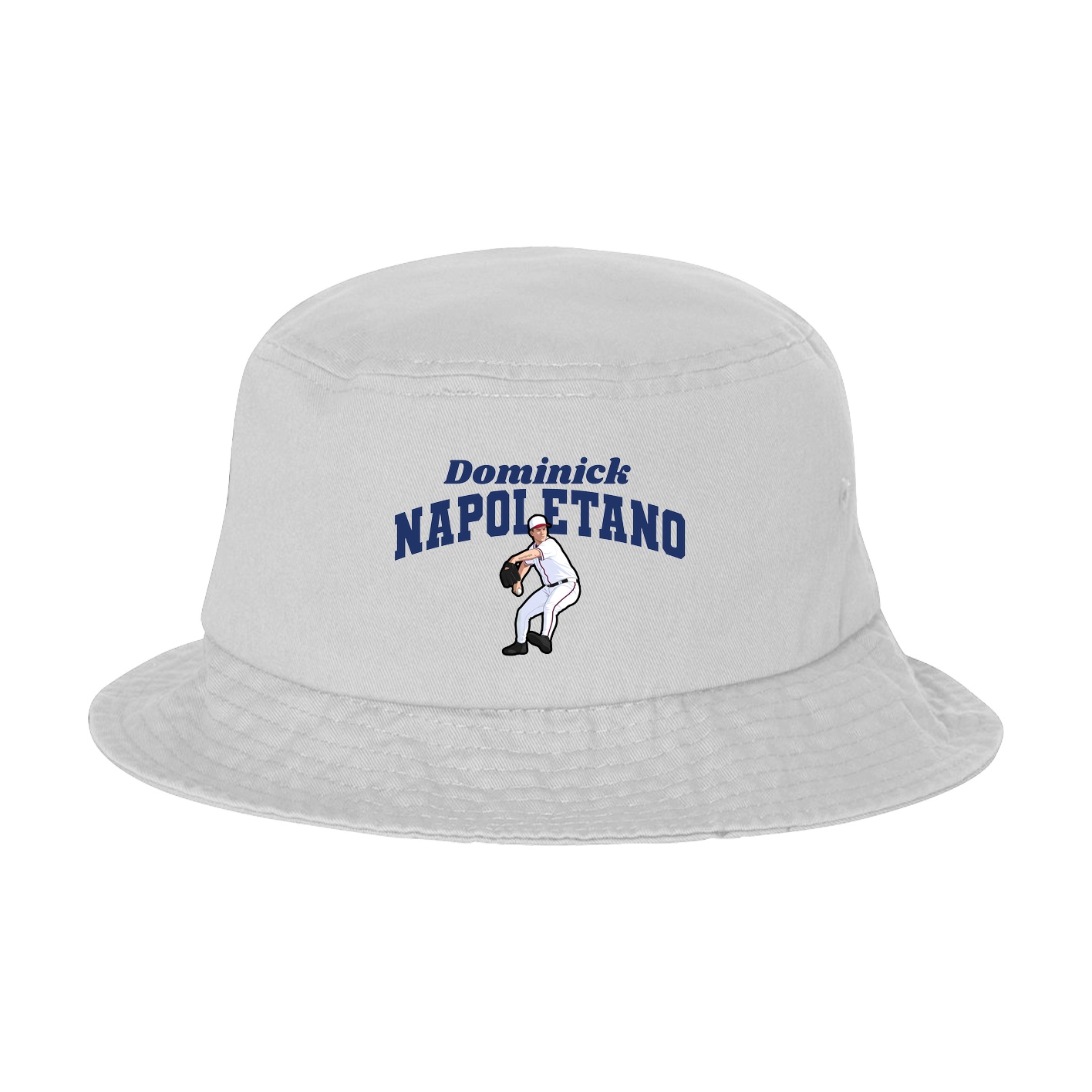 Bucket Cap — Signature Arch in White