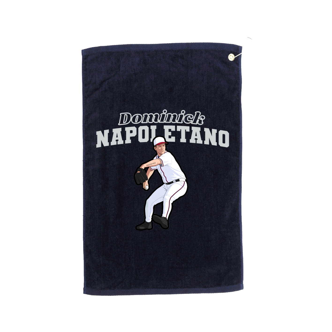 Golf Towel — Name Arch in Navy