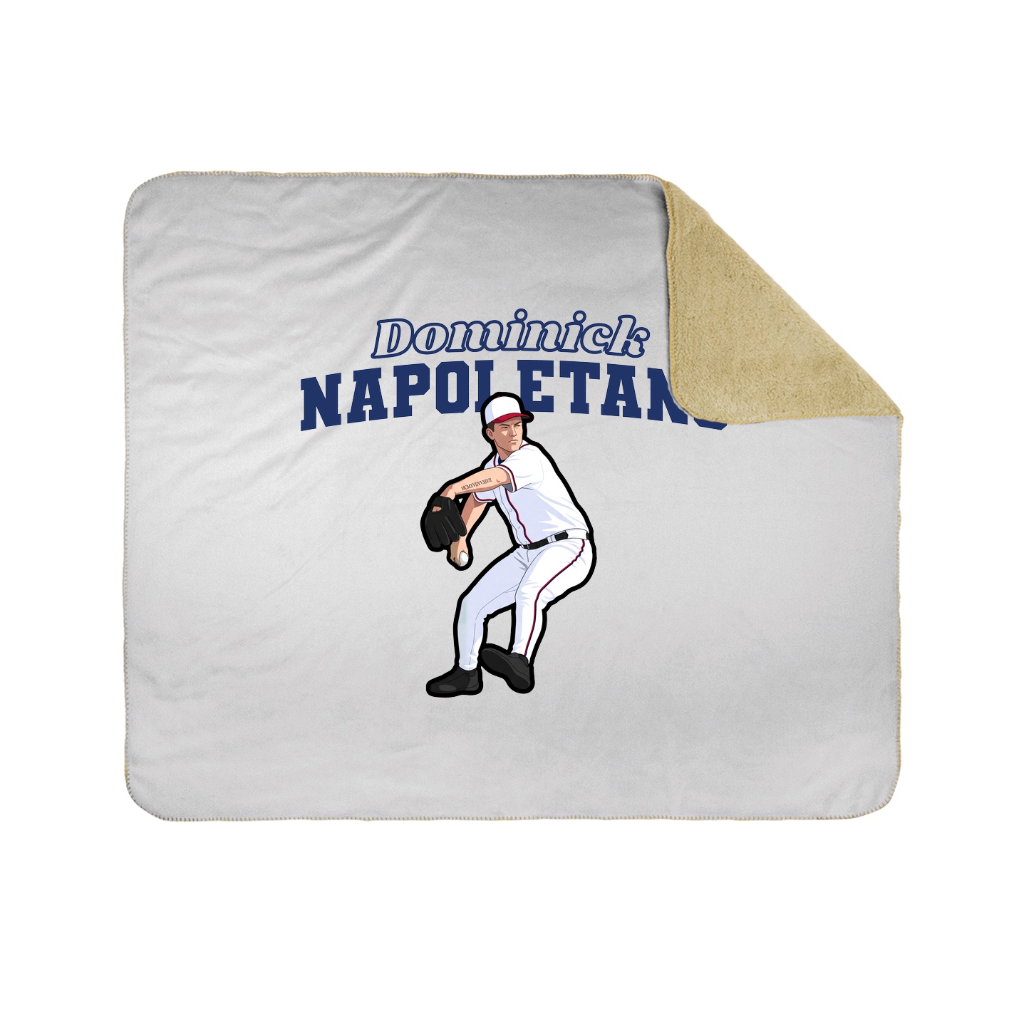 Throw Blanket — Name Arch in White