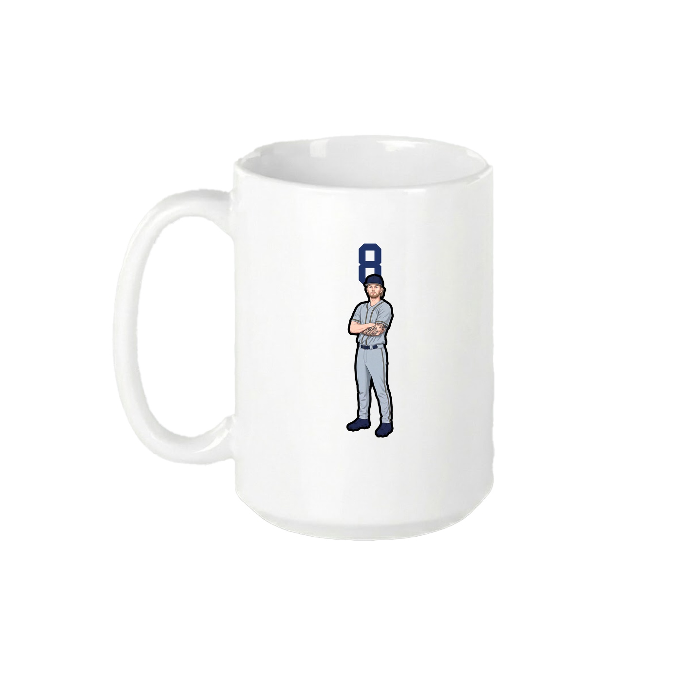 15oz Coffee Mug — Number Top in White