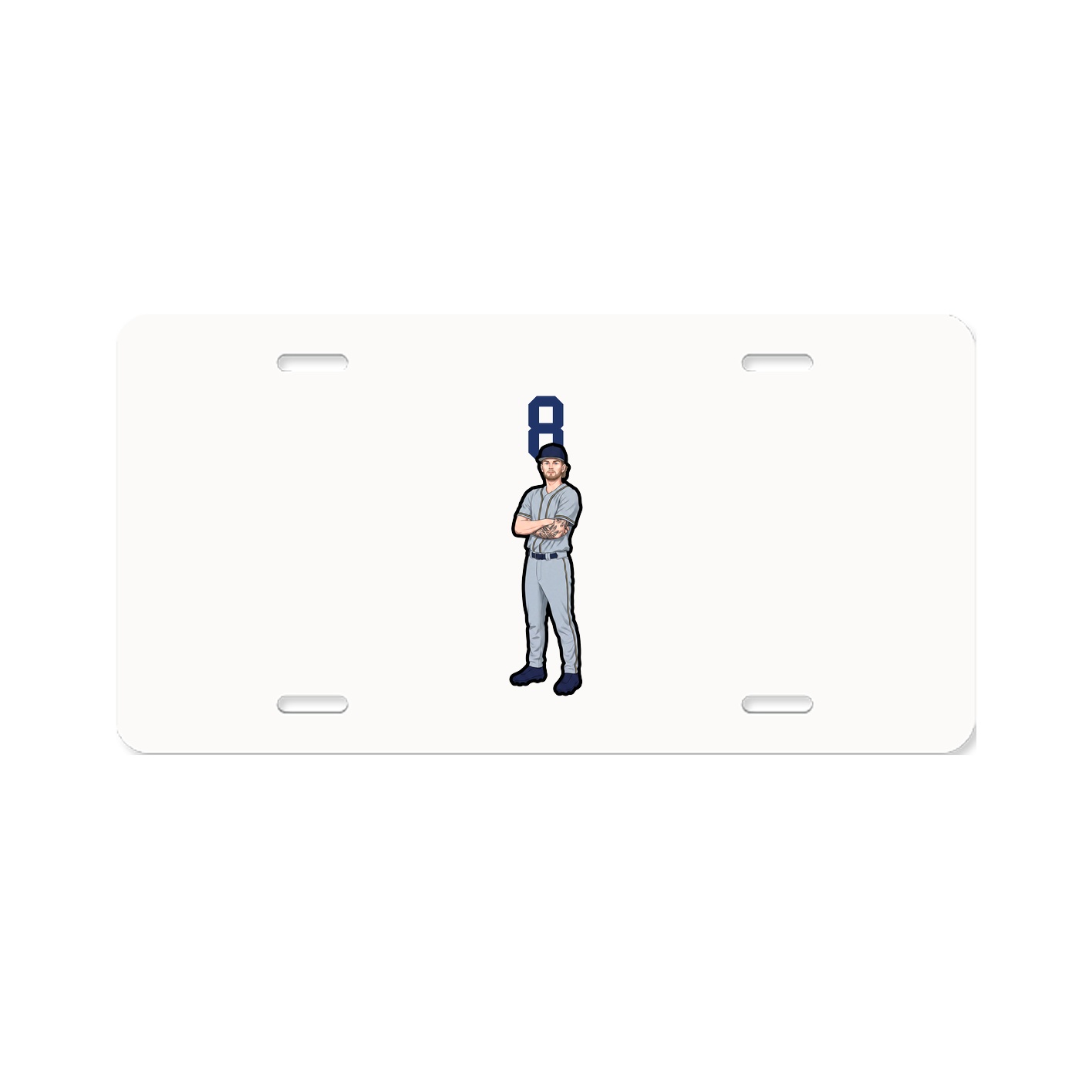 License Plate — Number Top in Classic