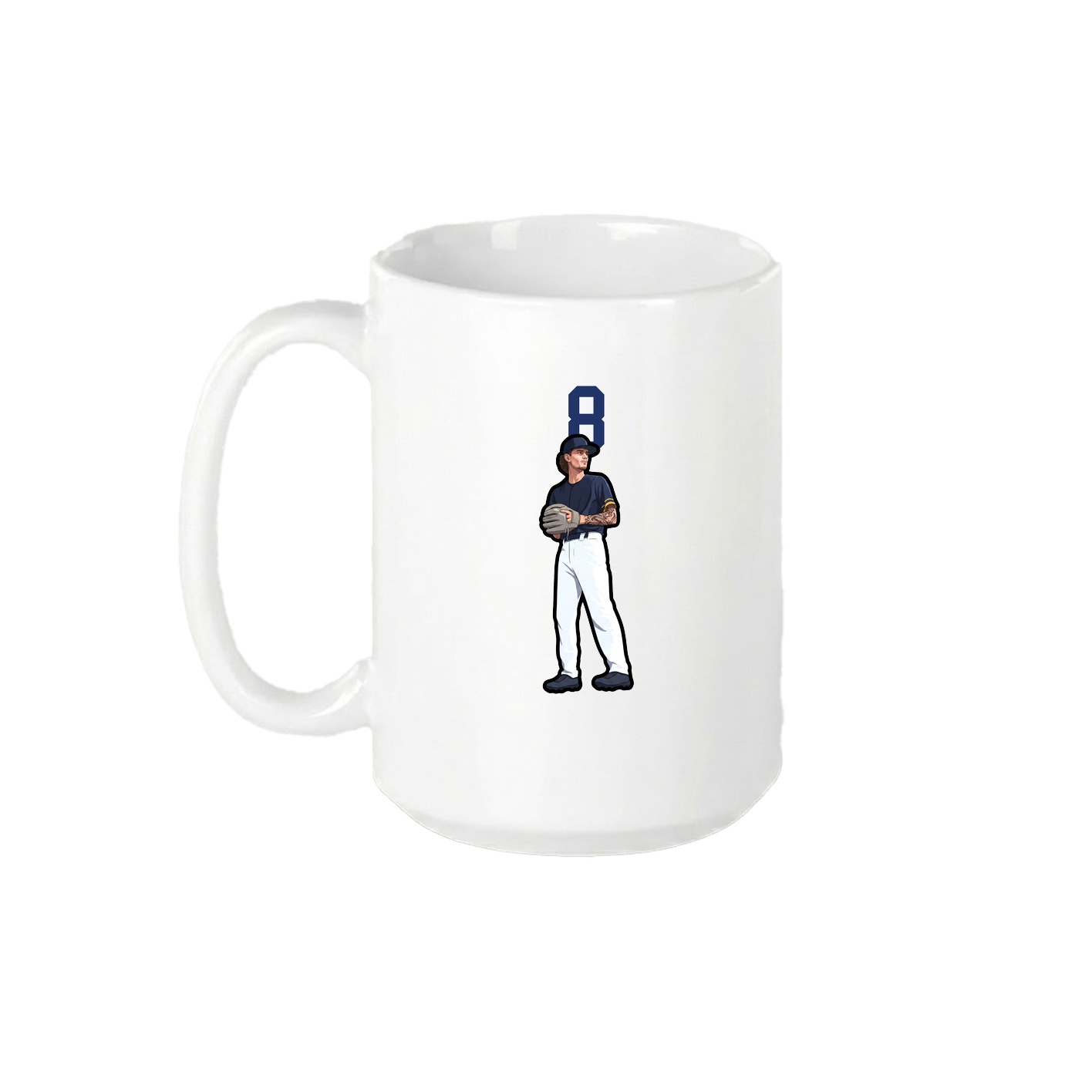 15oz Coffee Mug — Number Top in White