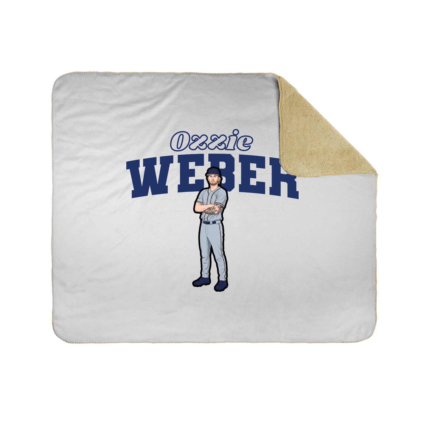 Throw Blanket — Name Arch in White