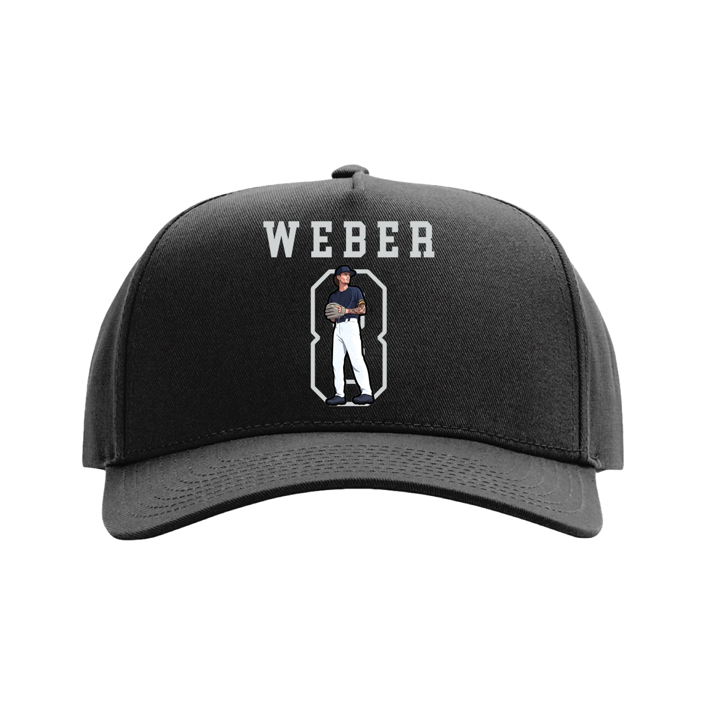 Full Fabric Five-Panel Champ Cap — Shirsey in Black