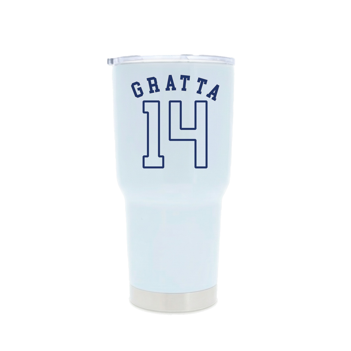 30oz Stainless Steel Tumbler — Shirsey Arch in White