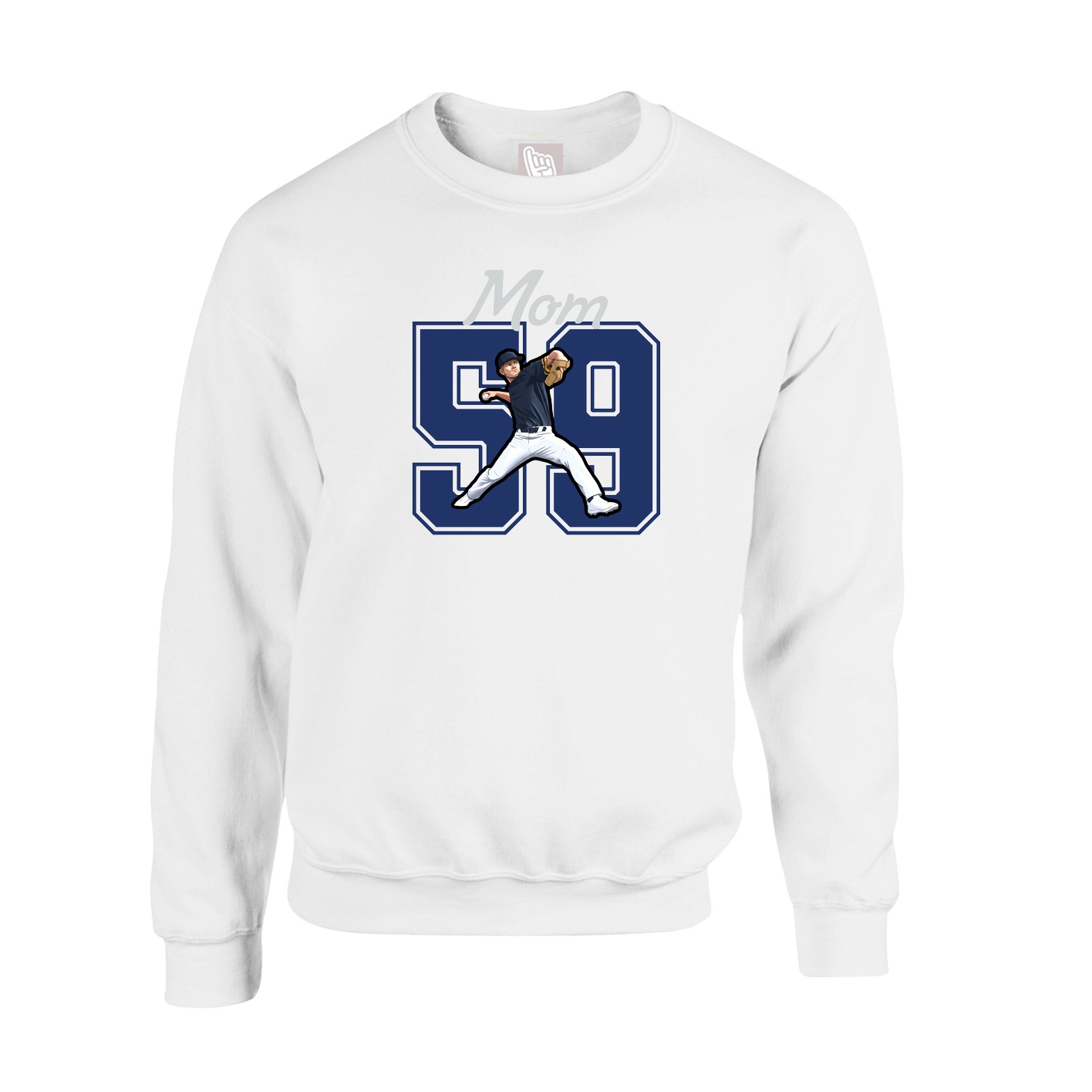 Fleece Crew — Mothers Day Shirsey in White