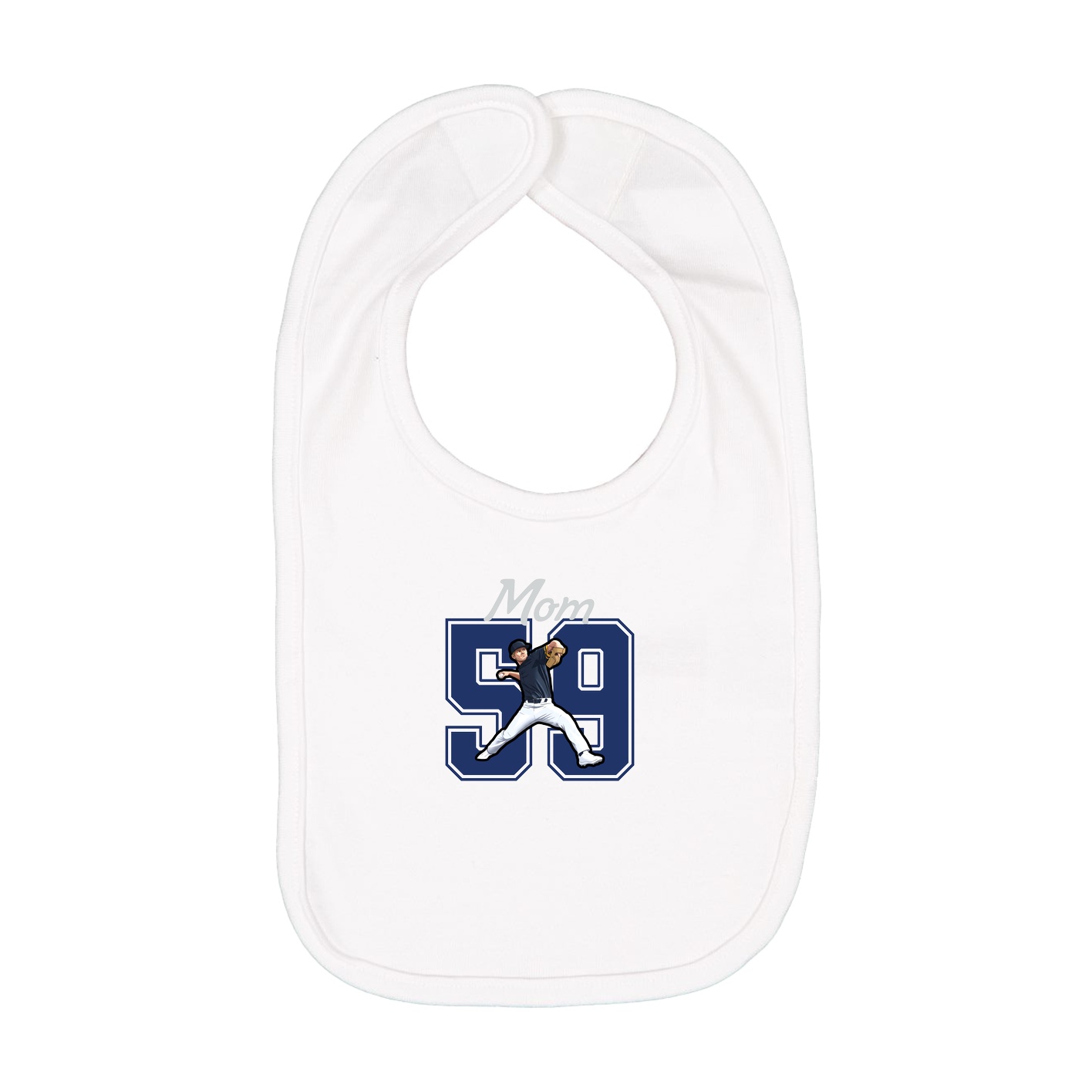 Infant Bib — Mothers Day Shirsey in White