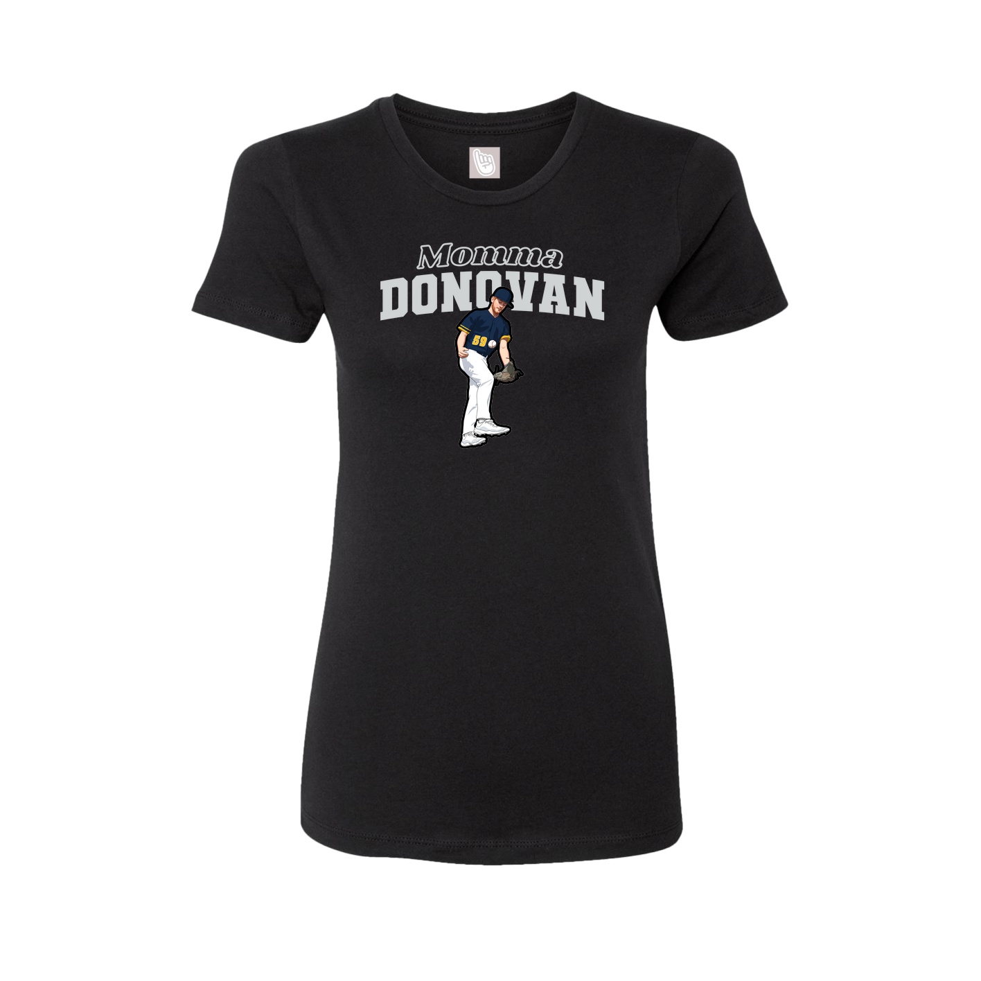 Womens Tee — Mothers Day Block in Black