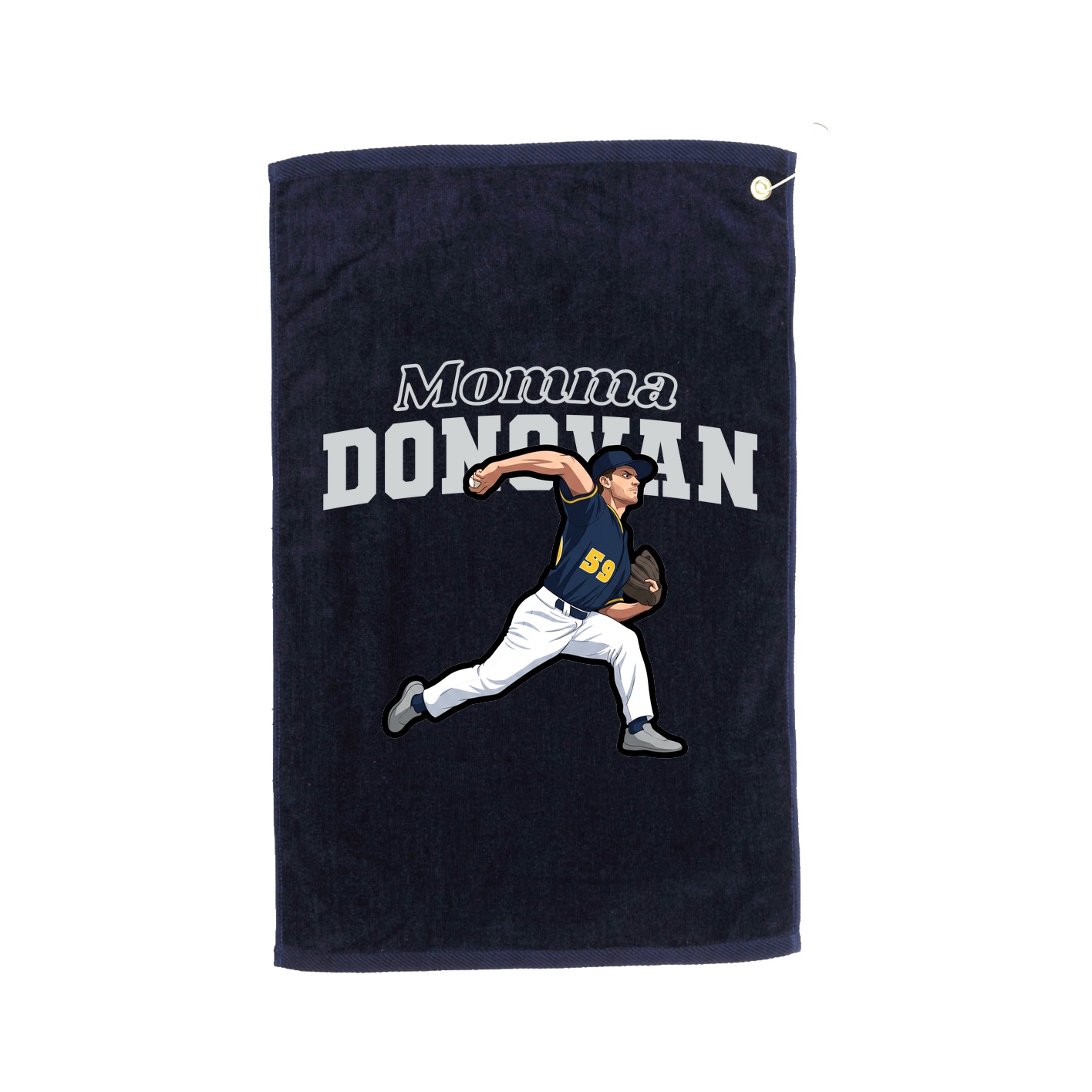 Golf Towel — Mothers Day Block in Navy
