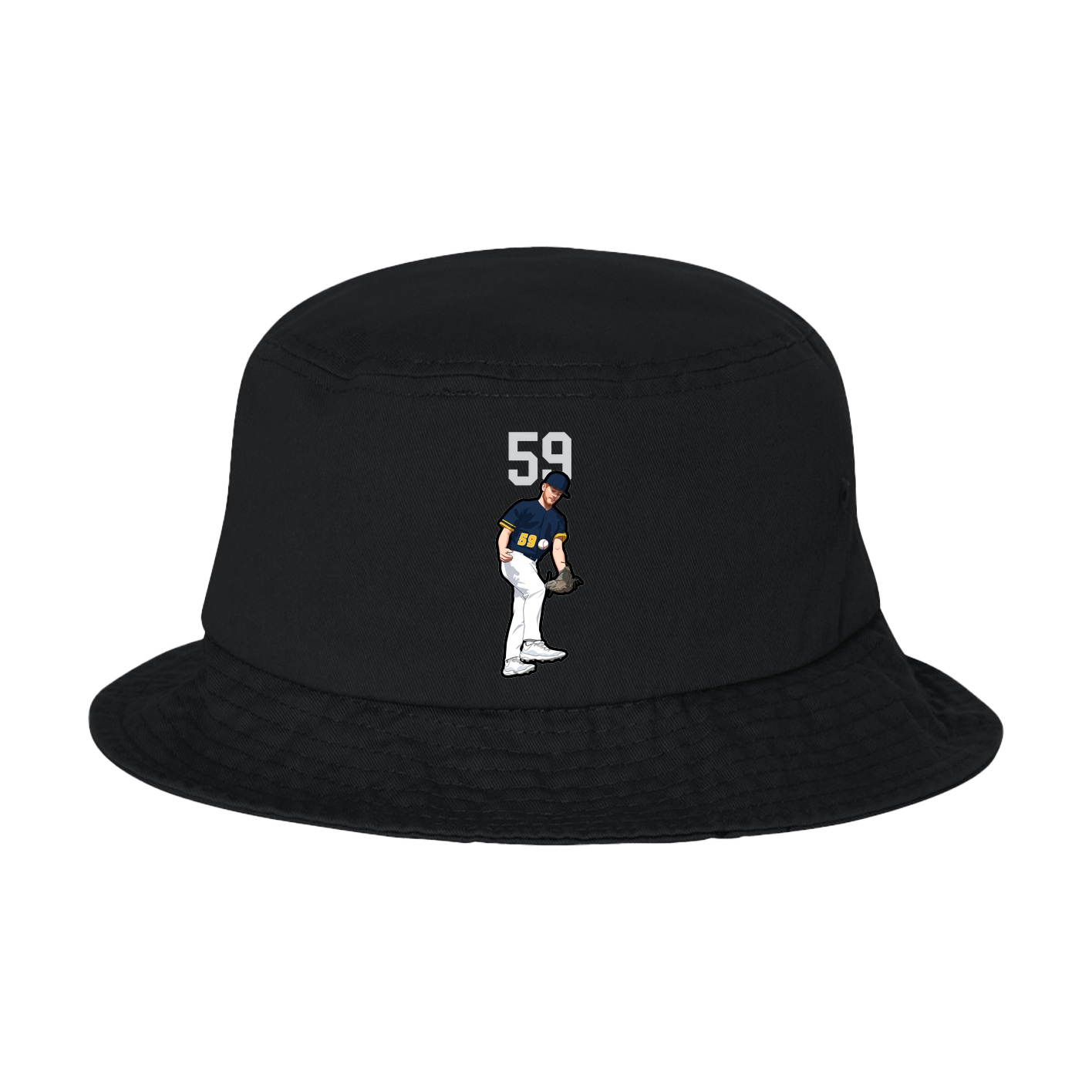 Bucket Cap — Number Top in Black