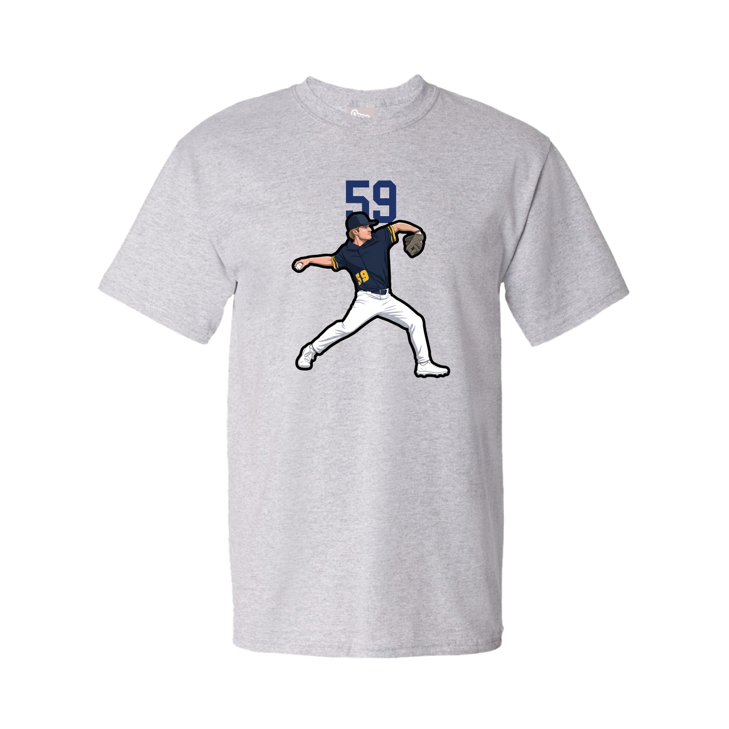 Youth Tee — Number Top in Grey