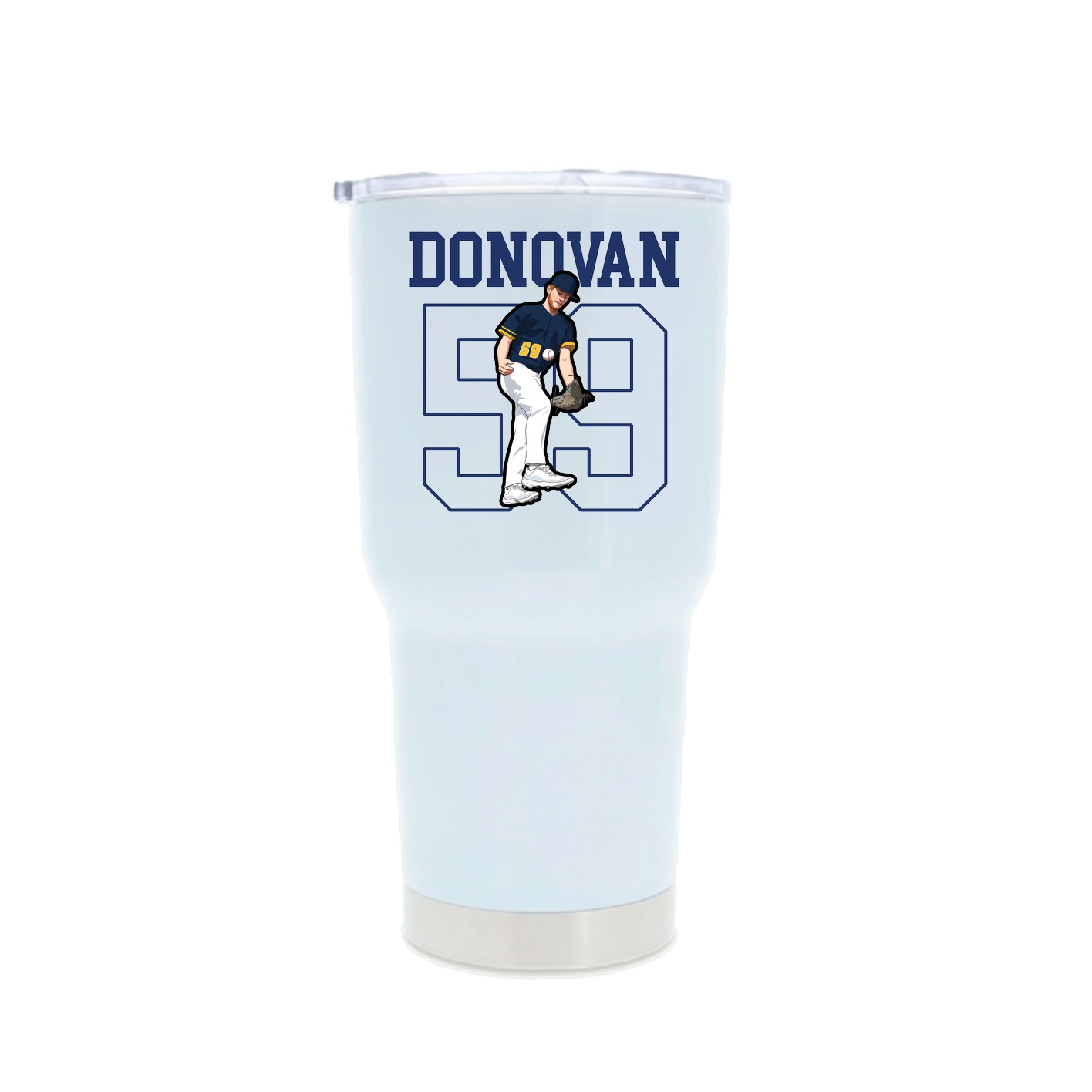 30oz Stainless Steel Tumbler — Shirsey in White