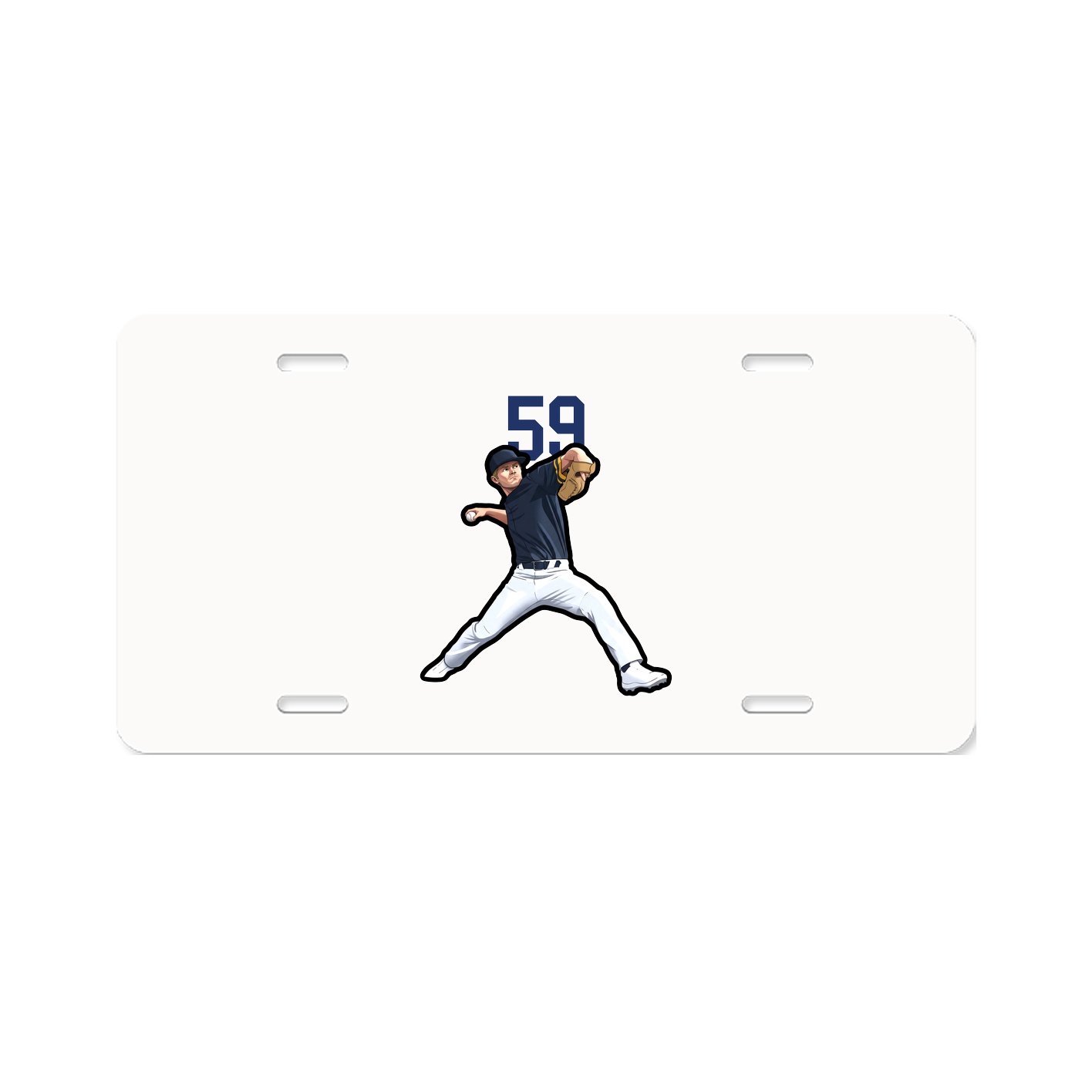 License Plate — Number Top in Classic