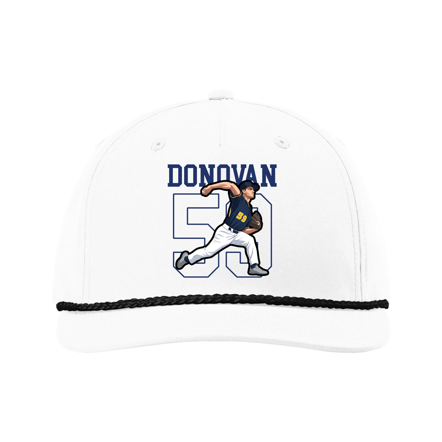 Five-Panel Classic Rope Cap — Shirsey in White